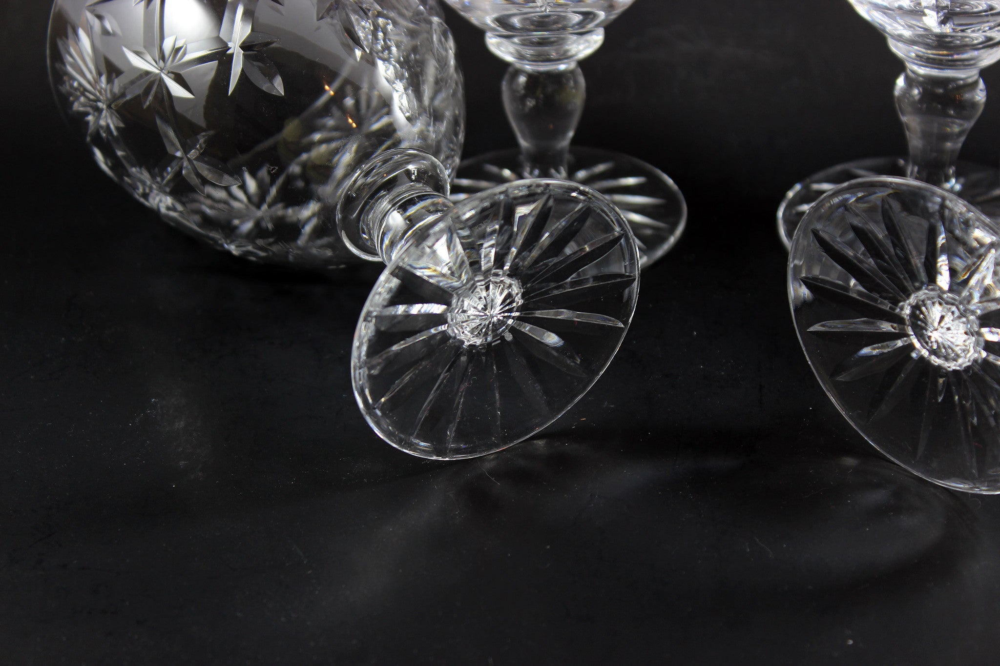 Webb Corbett Crystal, Water Goblets, Chantilly