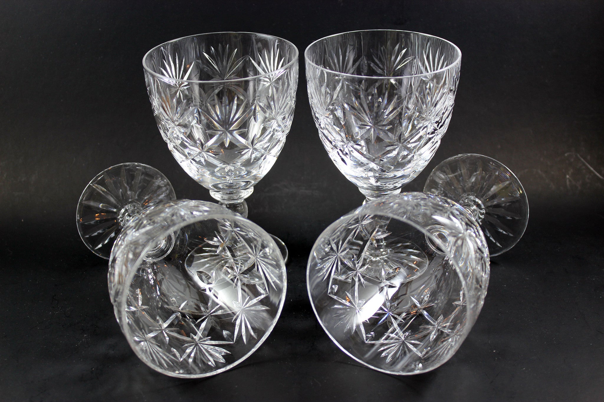 Webb Corbett Crystal, Water Goblets, Chantilly