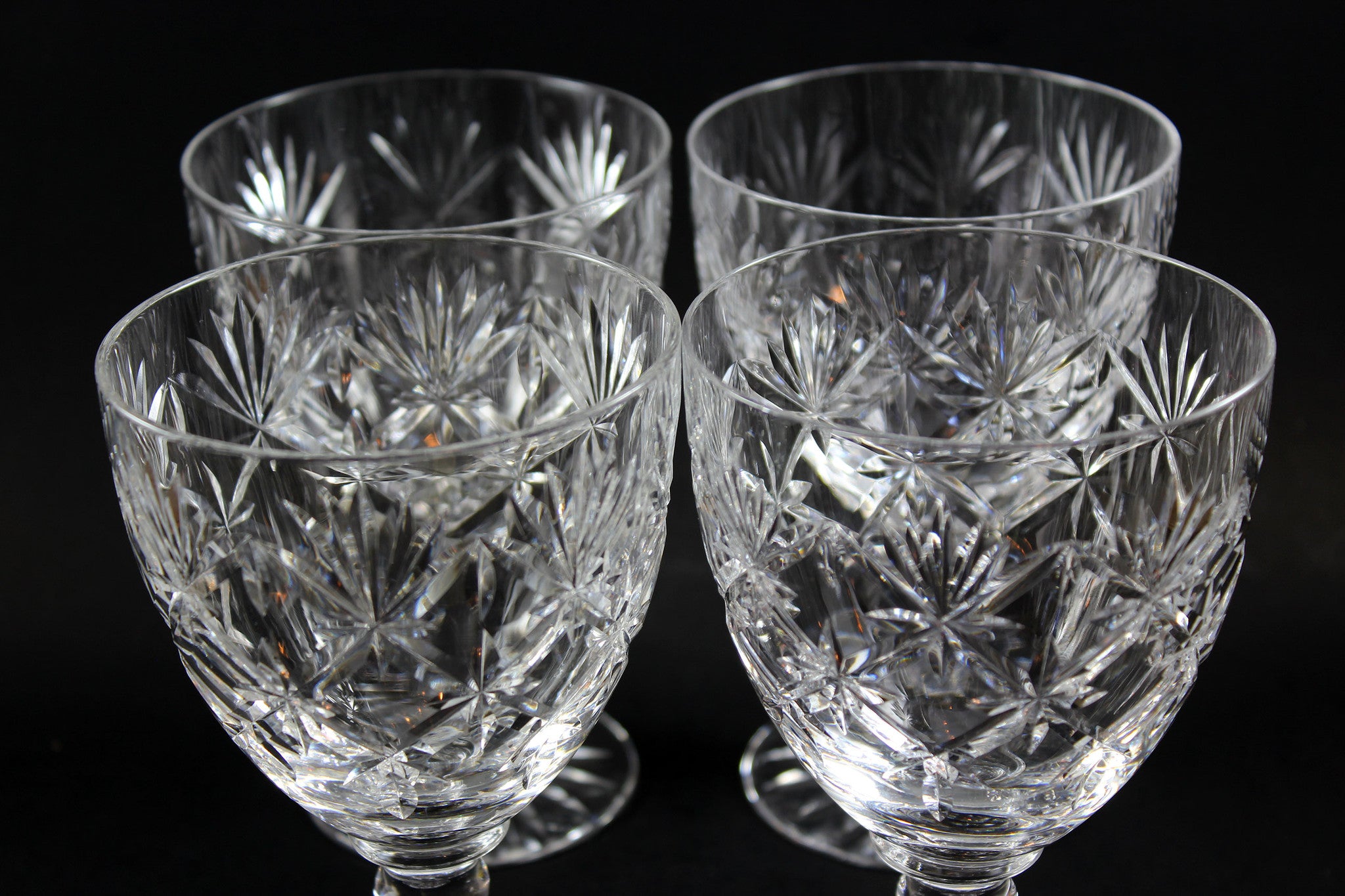 Webb Corbett Crystal, Water Goblets, Chantilly