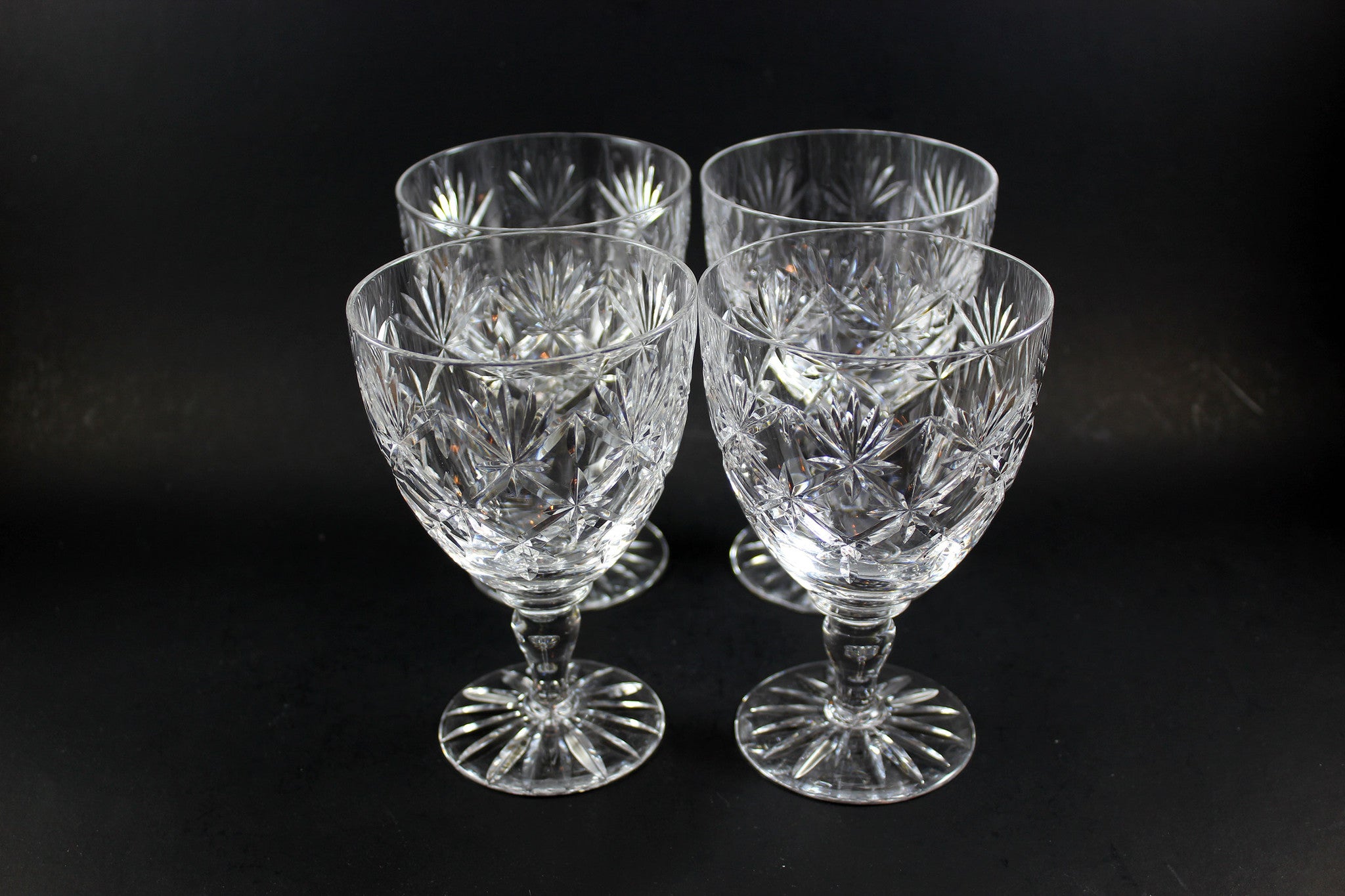 Webb Corbett Crystal, Water Goblets, Chantilly