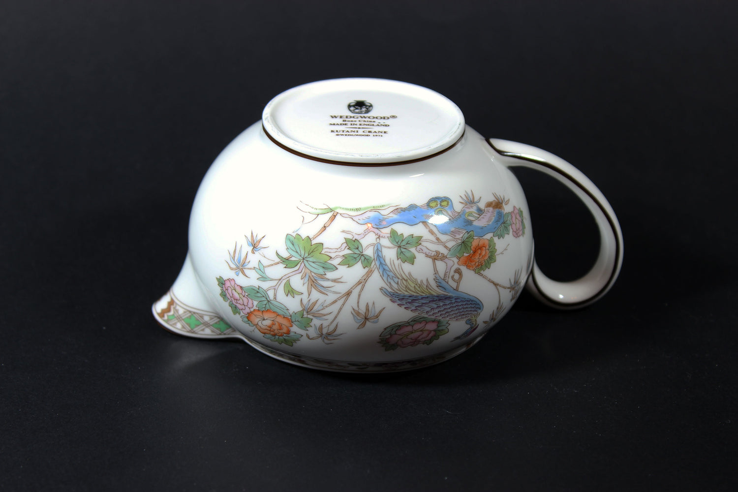 Wedgwood Kutani Crane Cream and Sugar