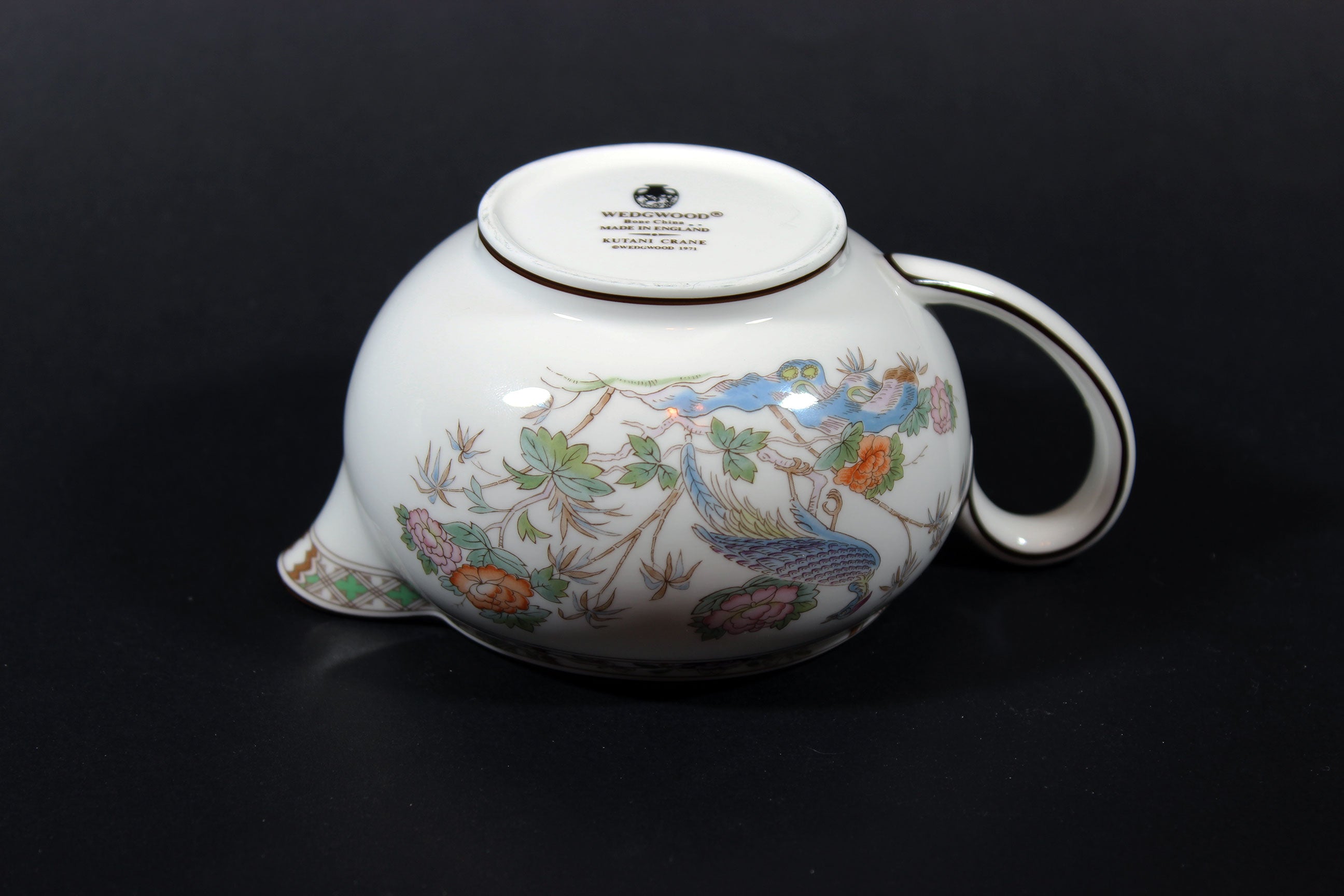 Wedgwood Kutani Crane Cream and Sugar