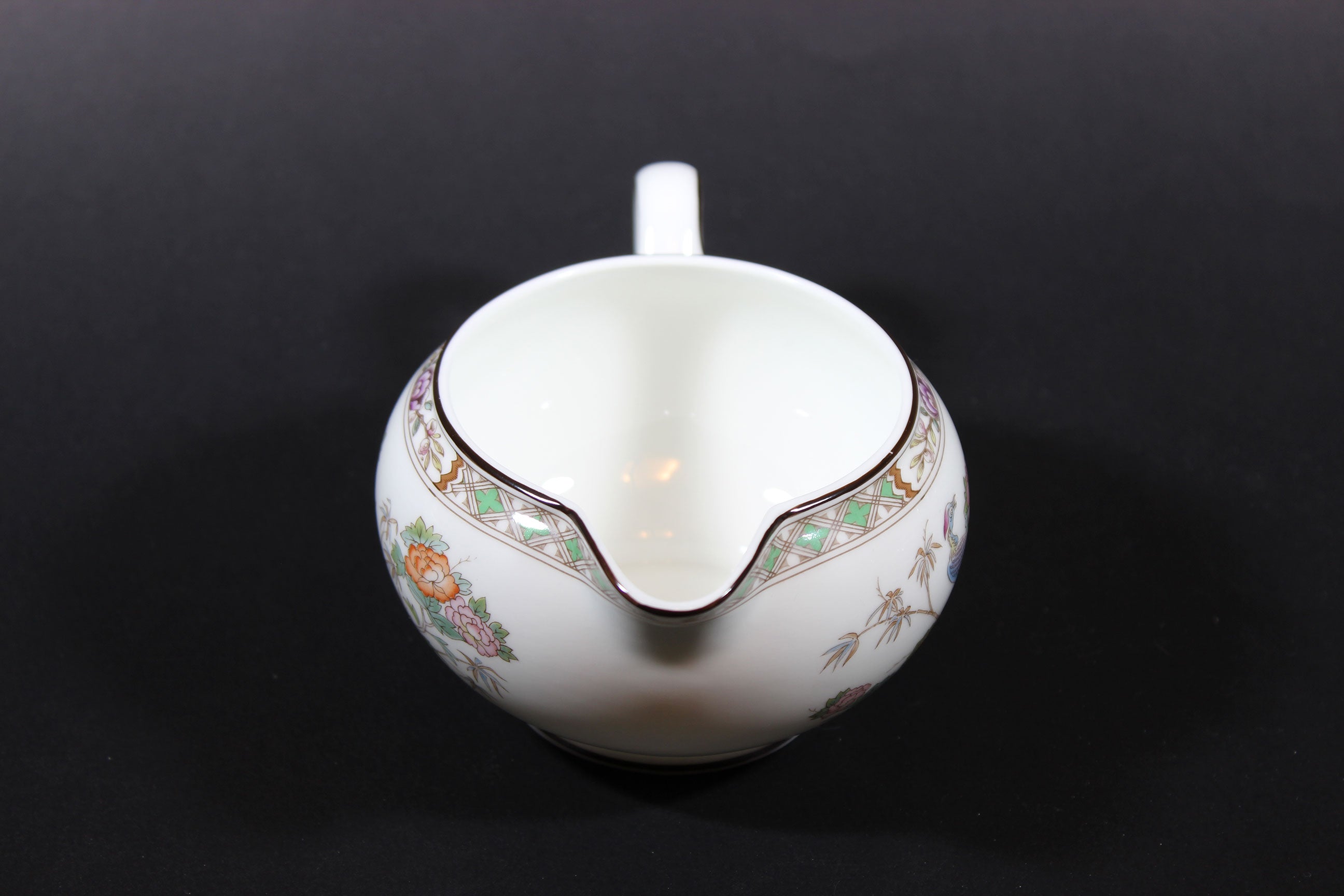 Wedgwood Kutani Crane Cream and Sugar