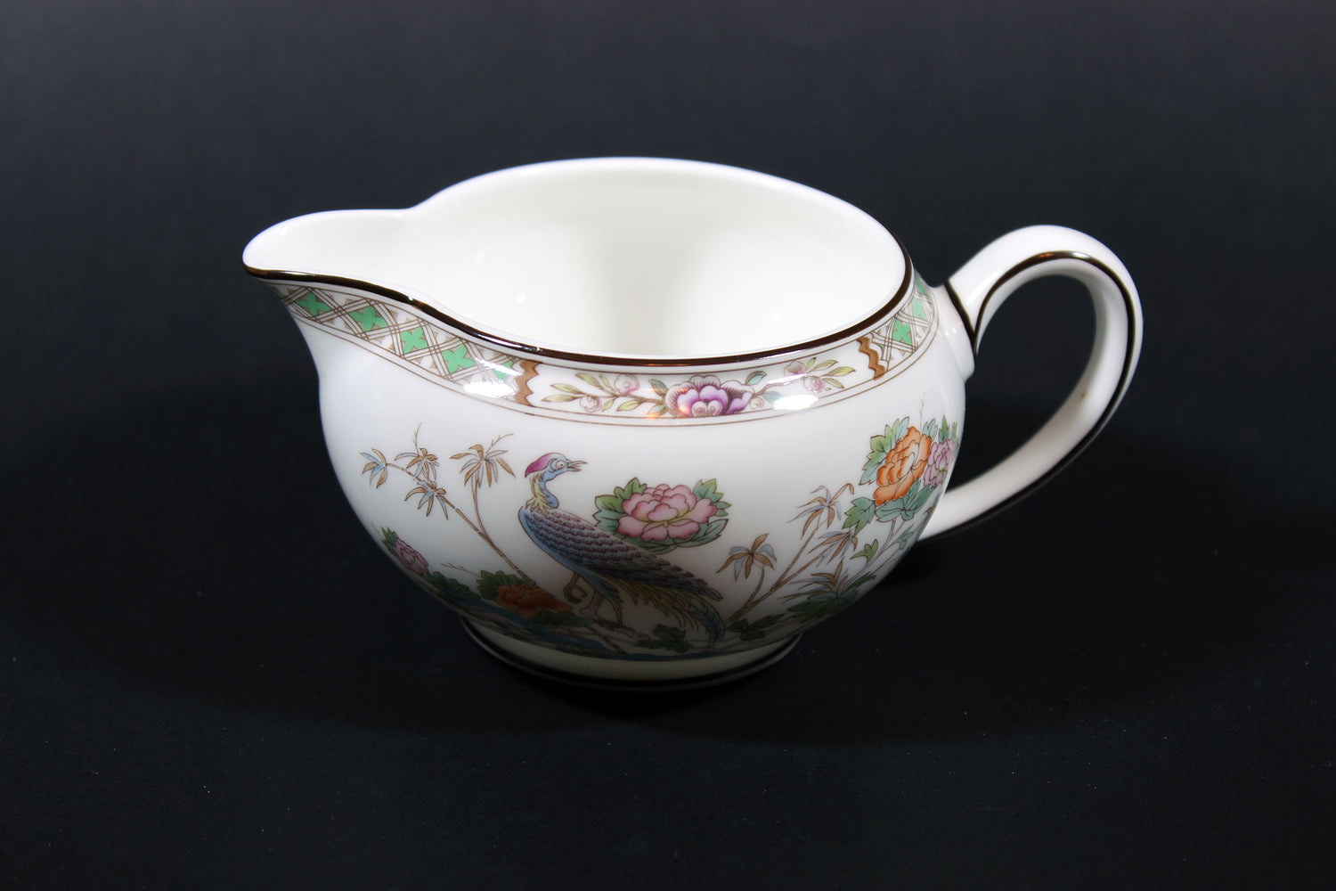 Wedgwood Kutani Crane Cream and Sugar