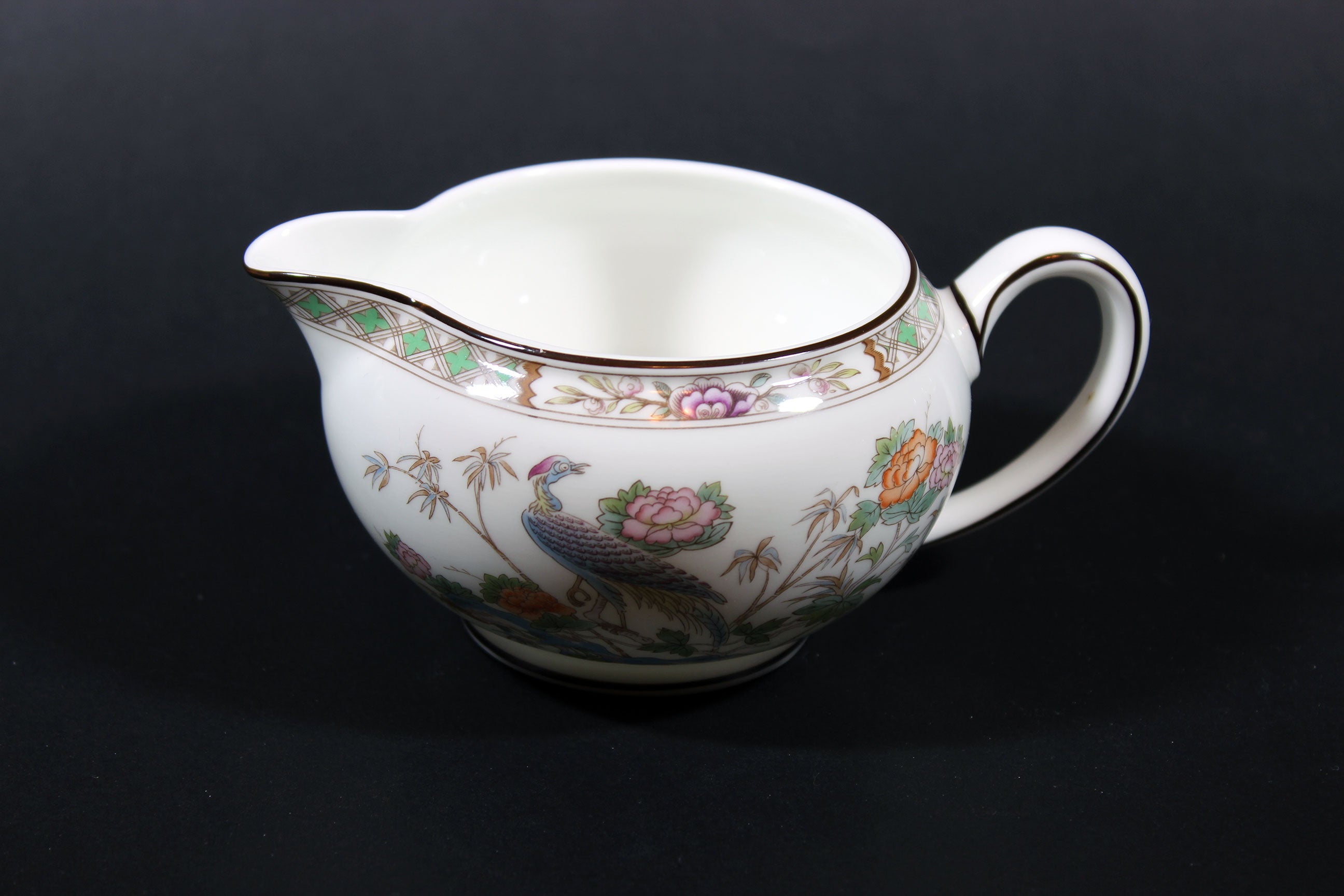 Wedgwood Kutani Crane Cream and Sugar
