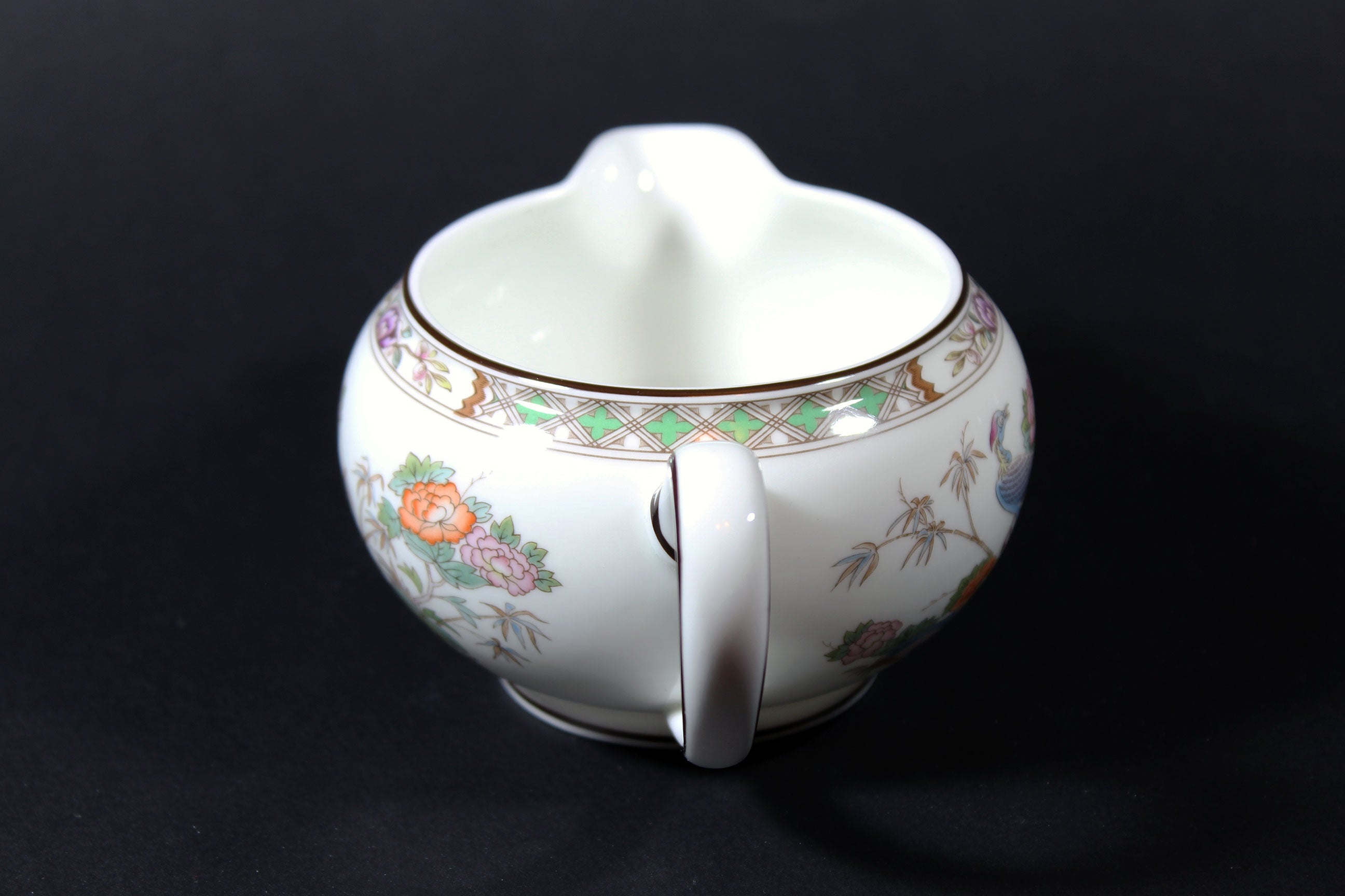 Wedgwood Kutani Crane Cream and Sugar