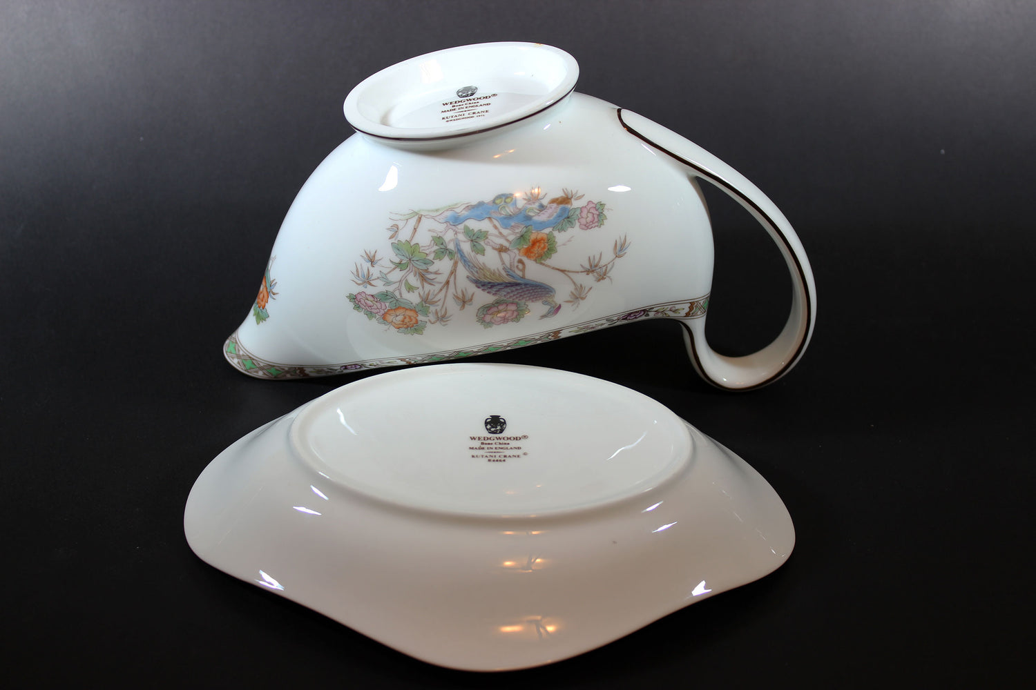 Wedgwood Kutani Crane Gravy Boat