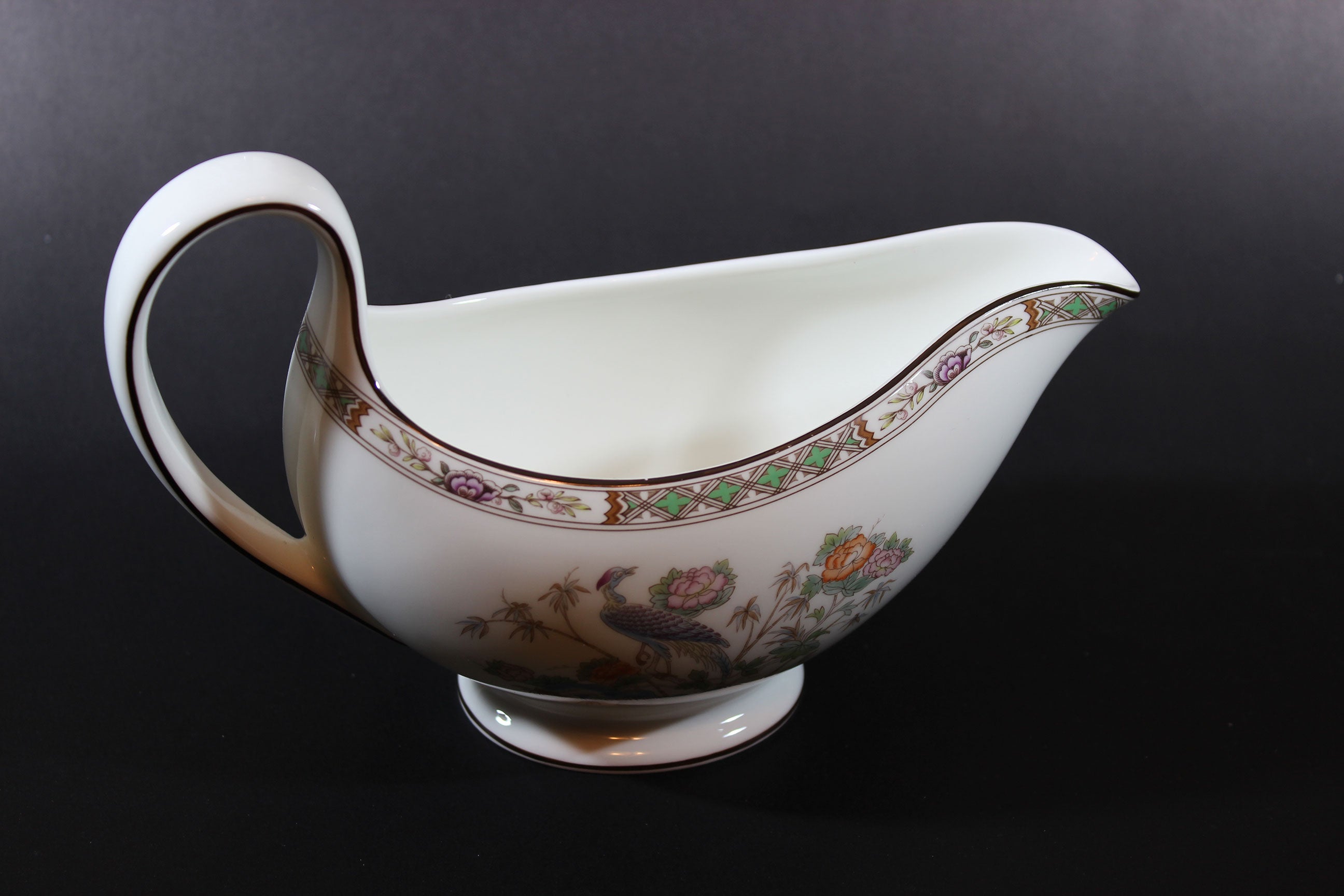 Wedgwood Kutani Crane Gravy Boat