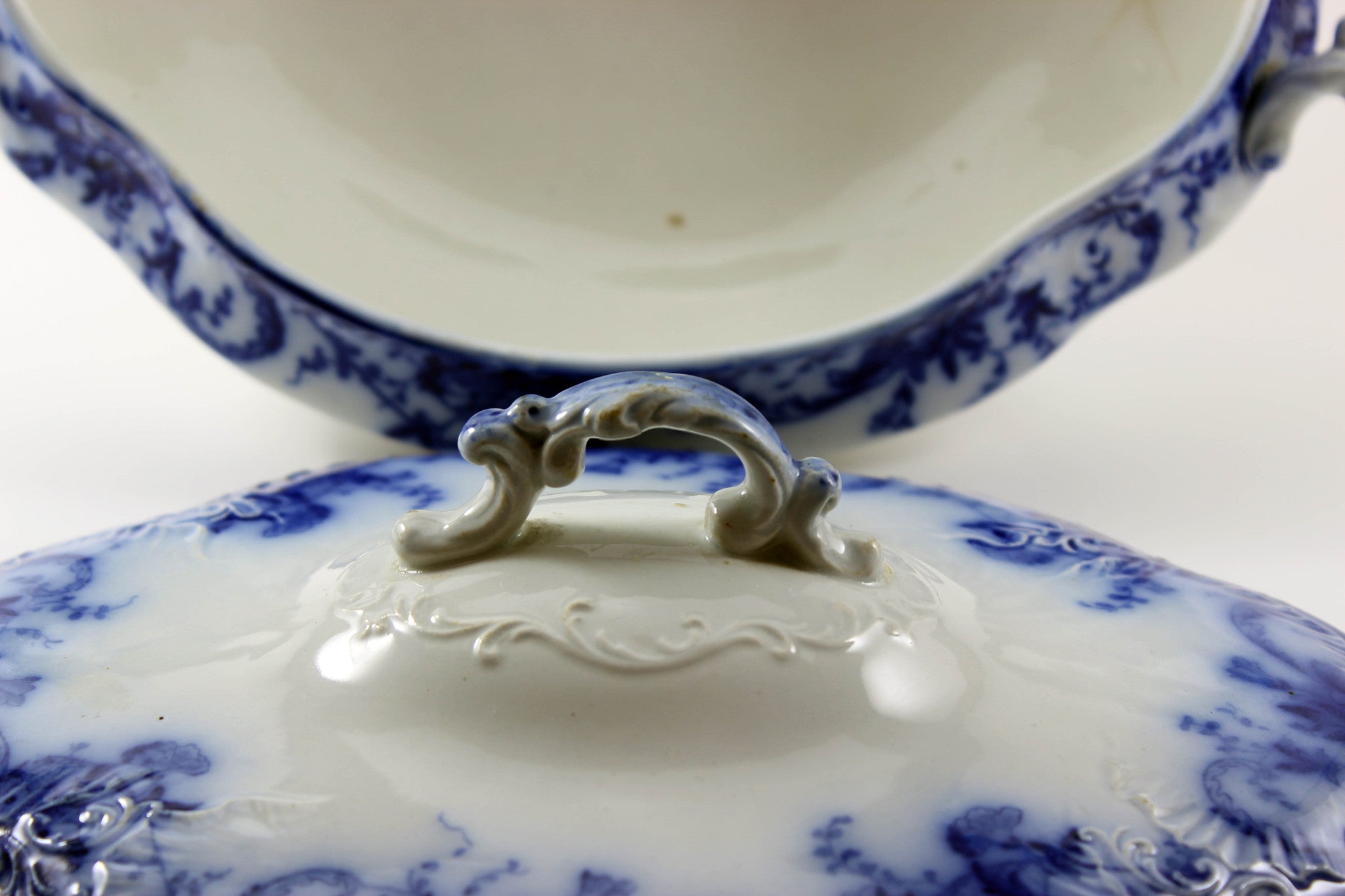Wedgwood Antique Blue and White Covered Serving Dish