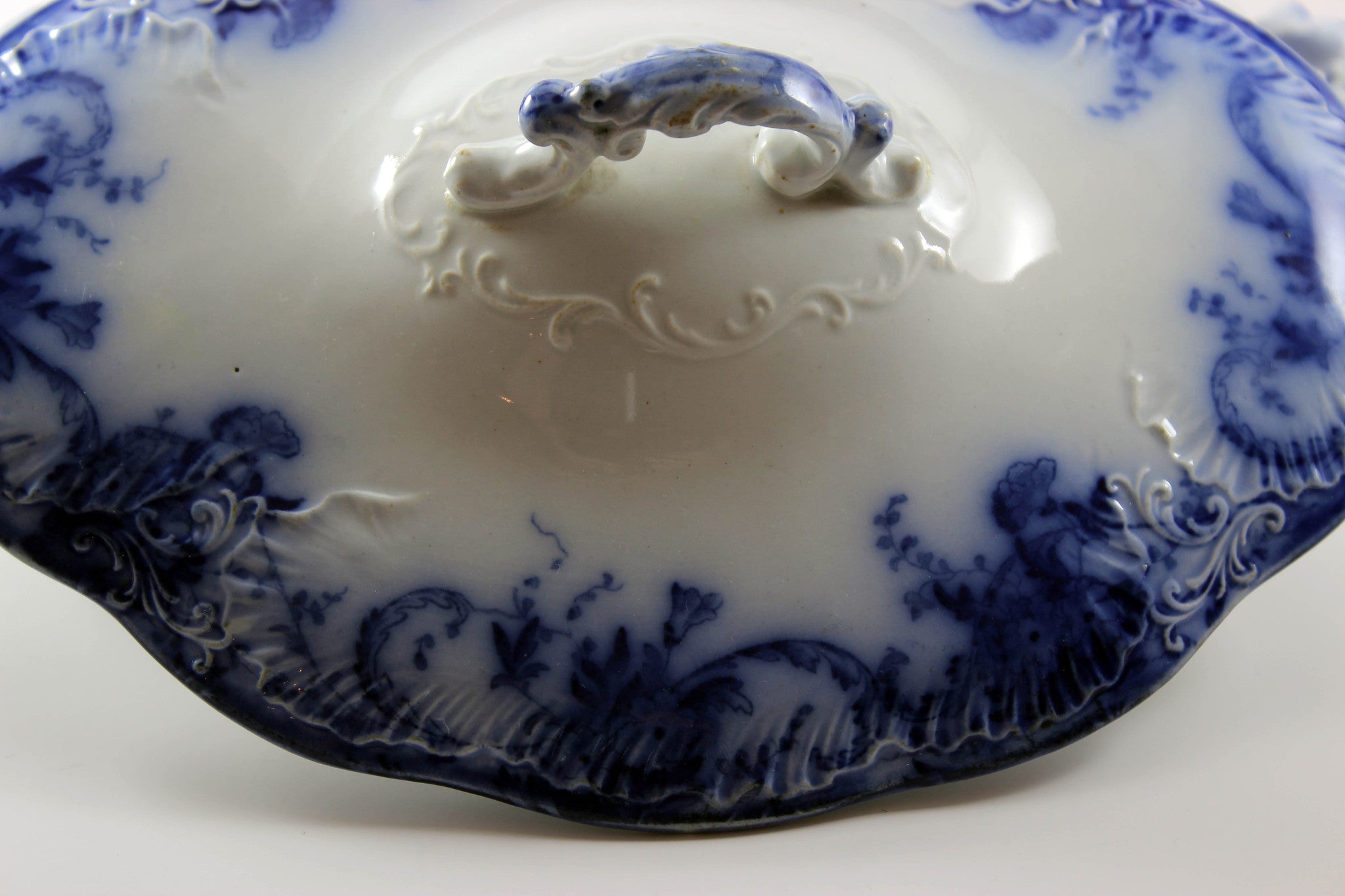 Wedgwood Antique Blue and White Covered Serving Dish