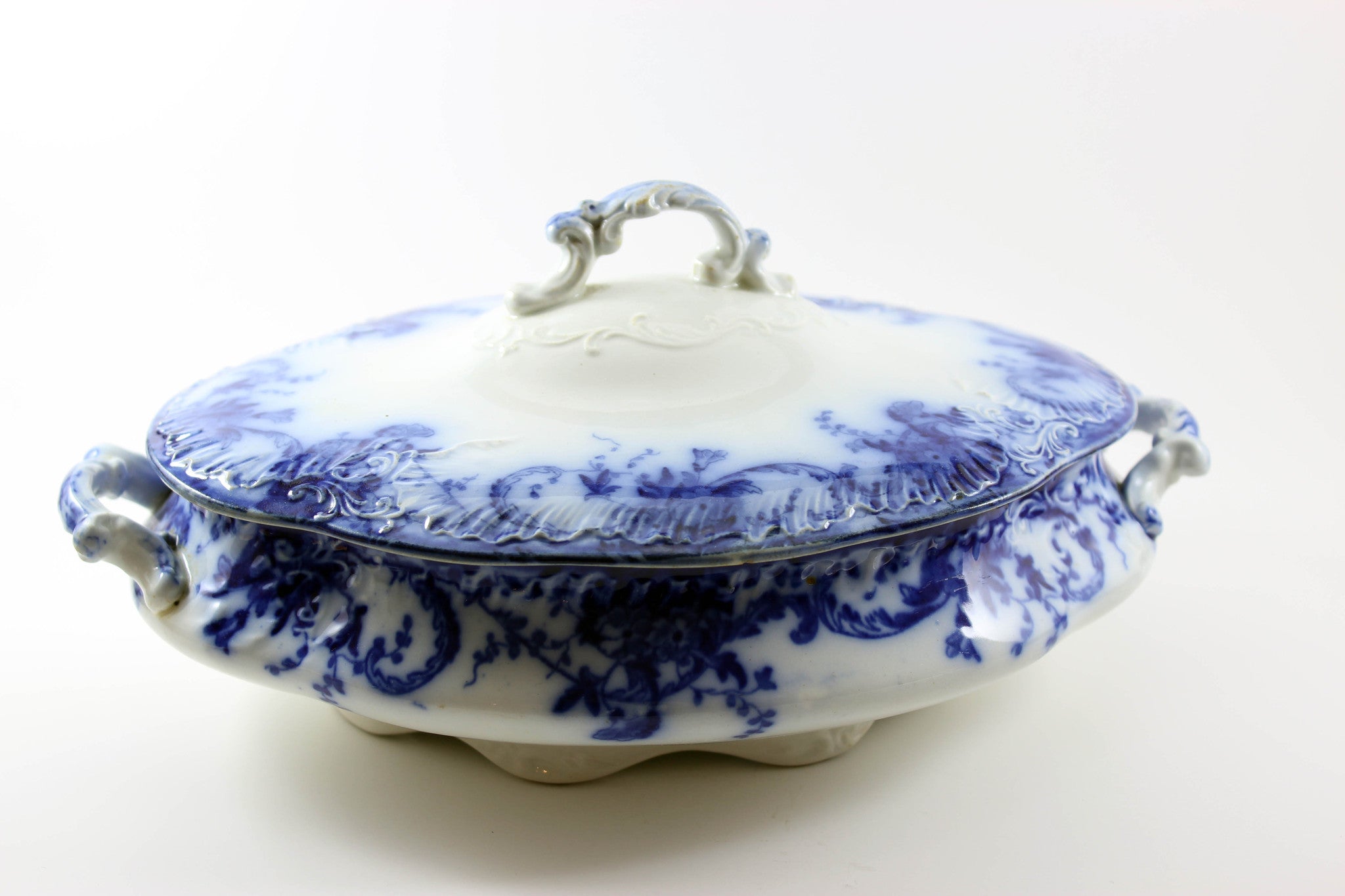 Wedgwood Antique Blue and White Covered Serving Dish