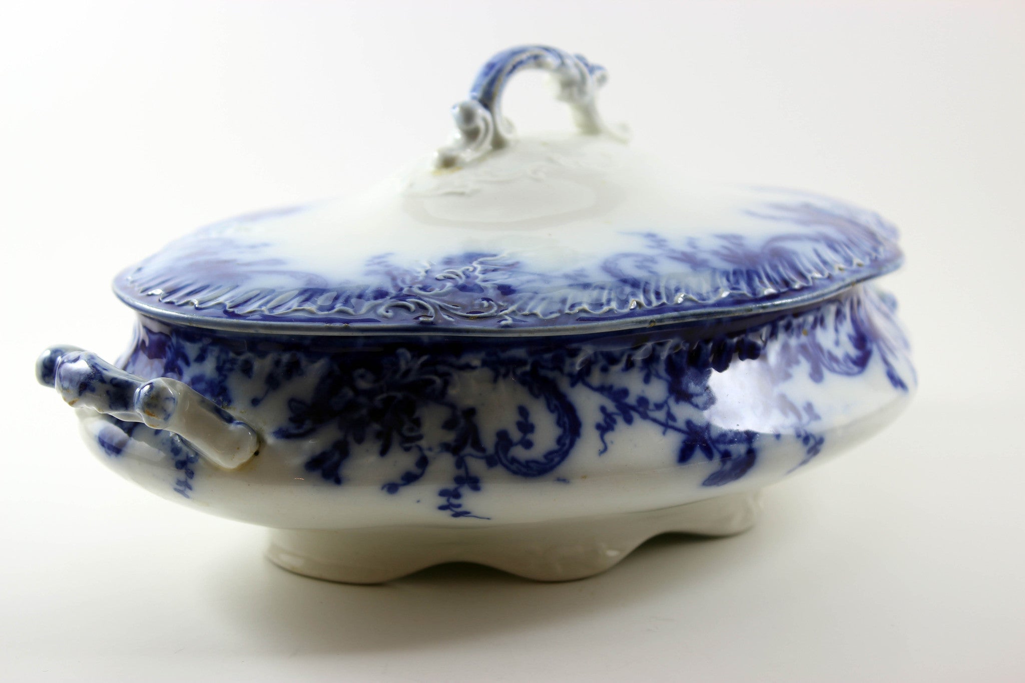Wedgwood Antique Blue and White Covered Serving Dish