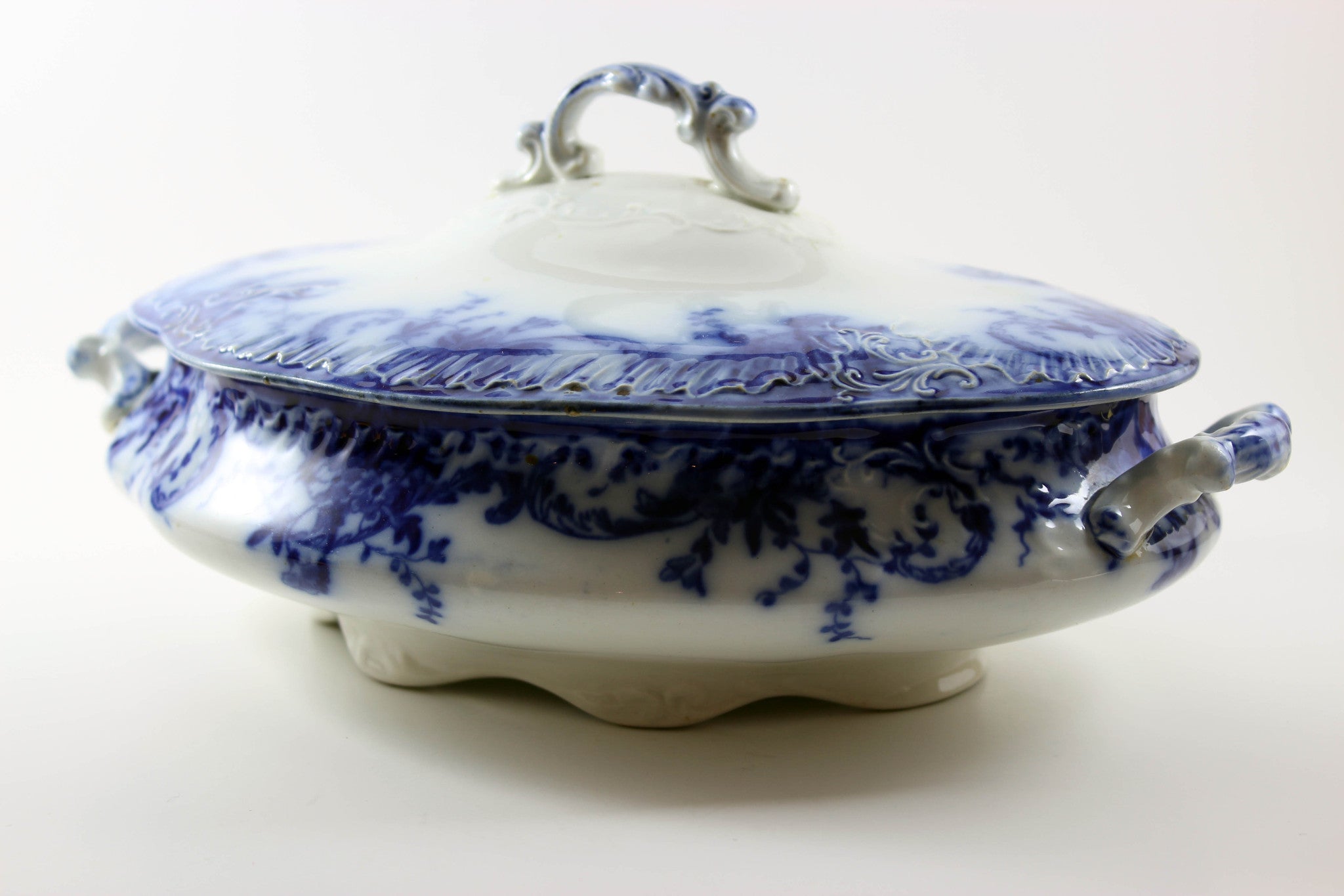 Wedgwood Antique Blue and White Covered Serving Dish