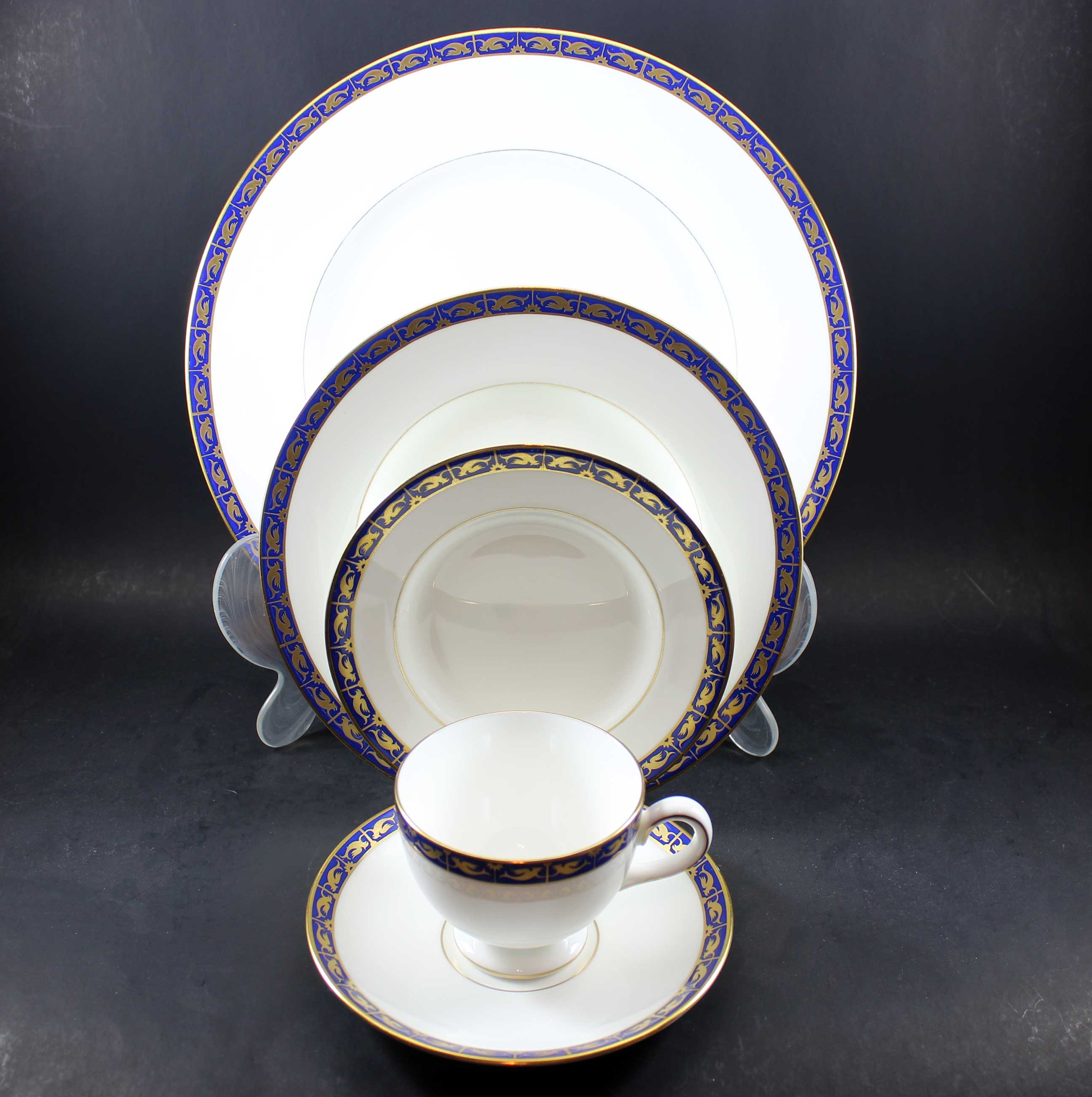 Wedgwood Marina Blue China - 5 Piece Place Setting (6)