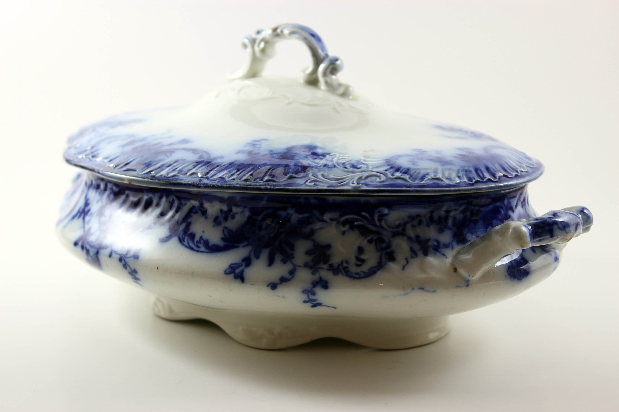 Wedgwood Antique Blue and White Covered Serving Dish