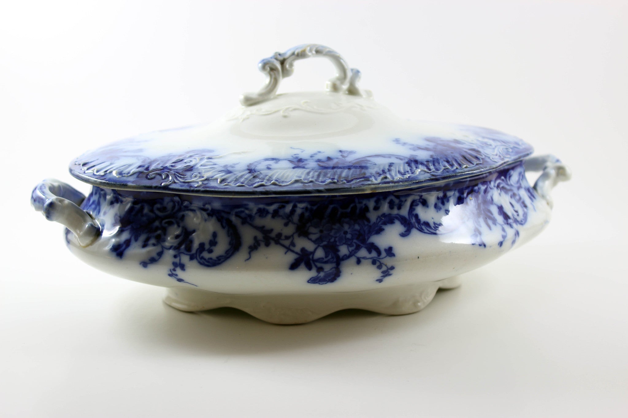 Wedgwood Antique Blue and White Covered Serving Dish