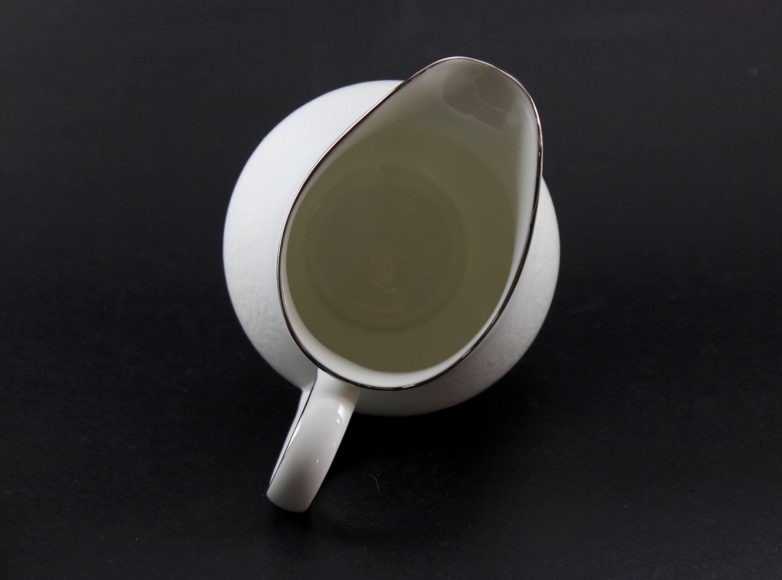 Wedgwood Silver Ermine Bone China, Teapot, Cream and Sugar