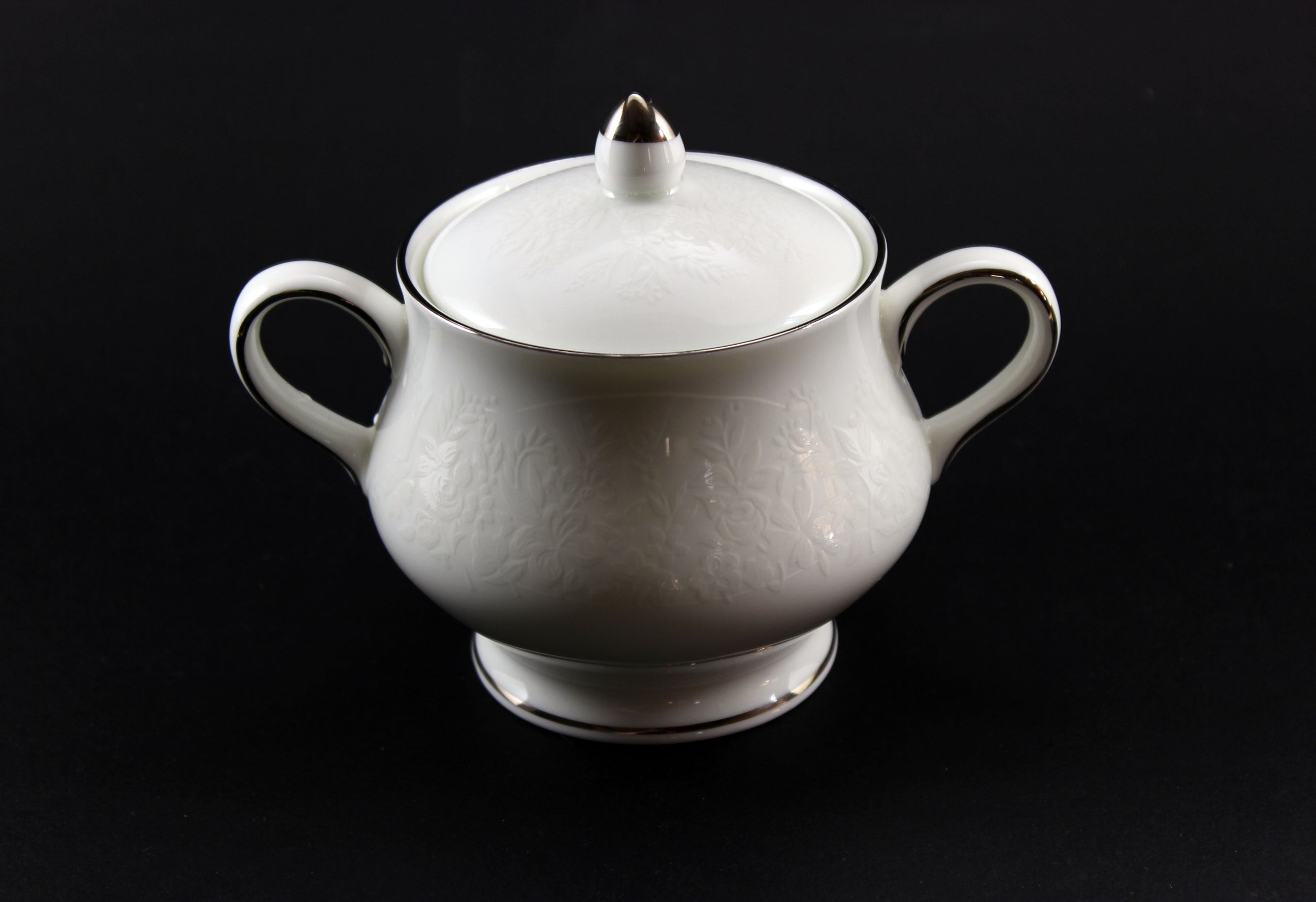 Wedgwood Silver Ermine Bone China, Teapot, Cream and Sugar