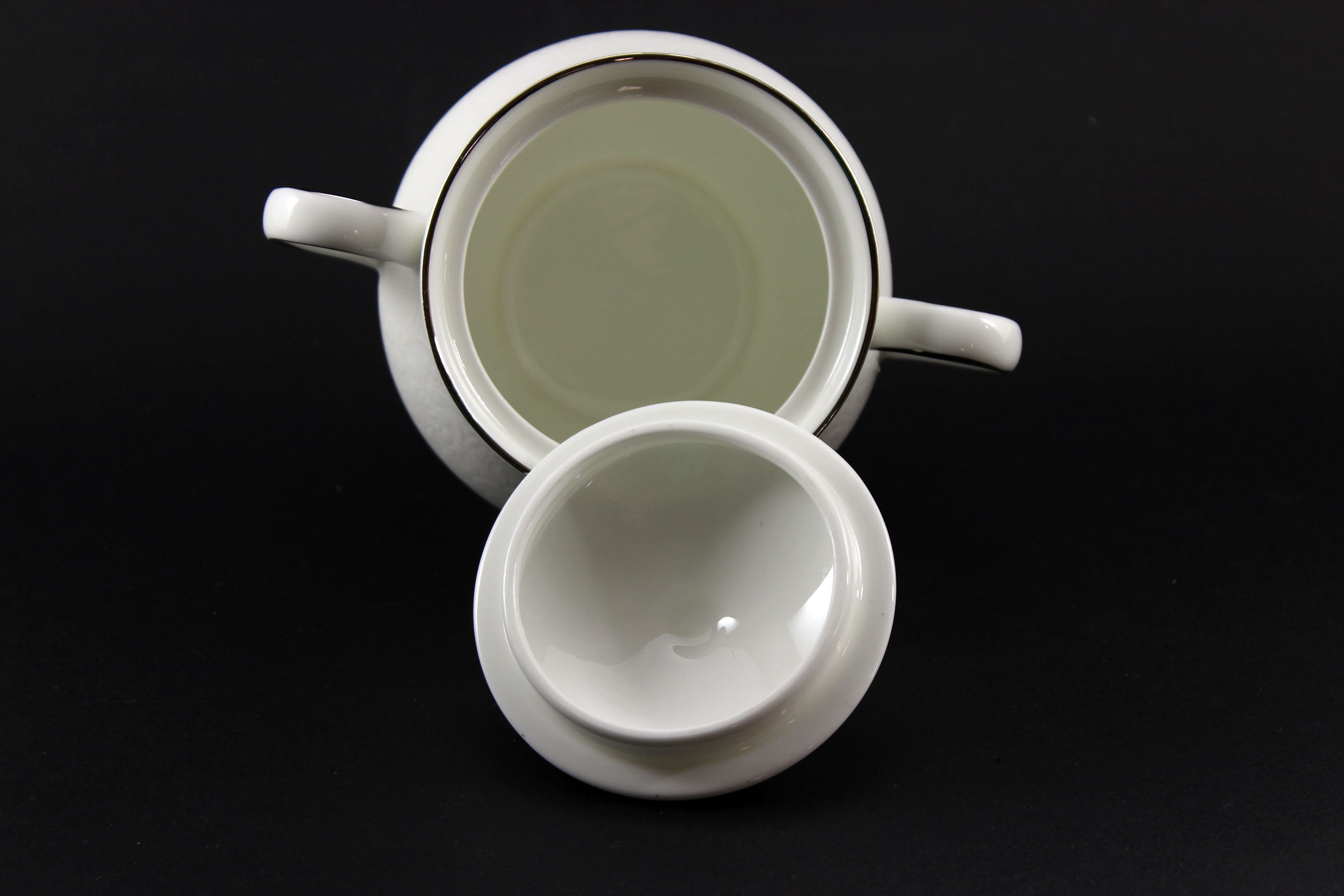 Wedgwood Silver Ermine Bone China, Teapot, Cream and Sugar