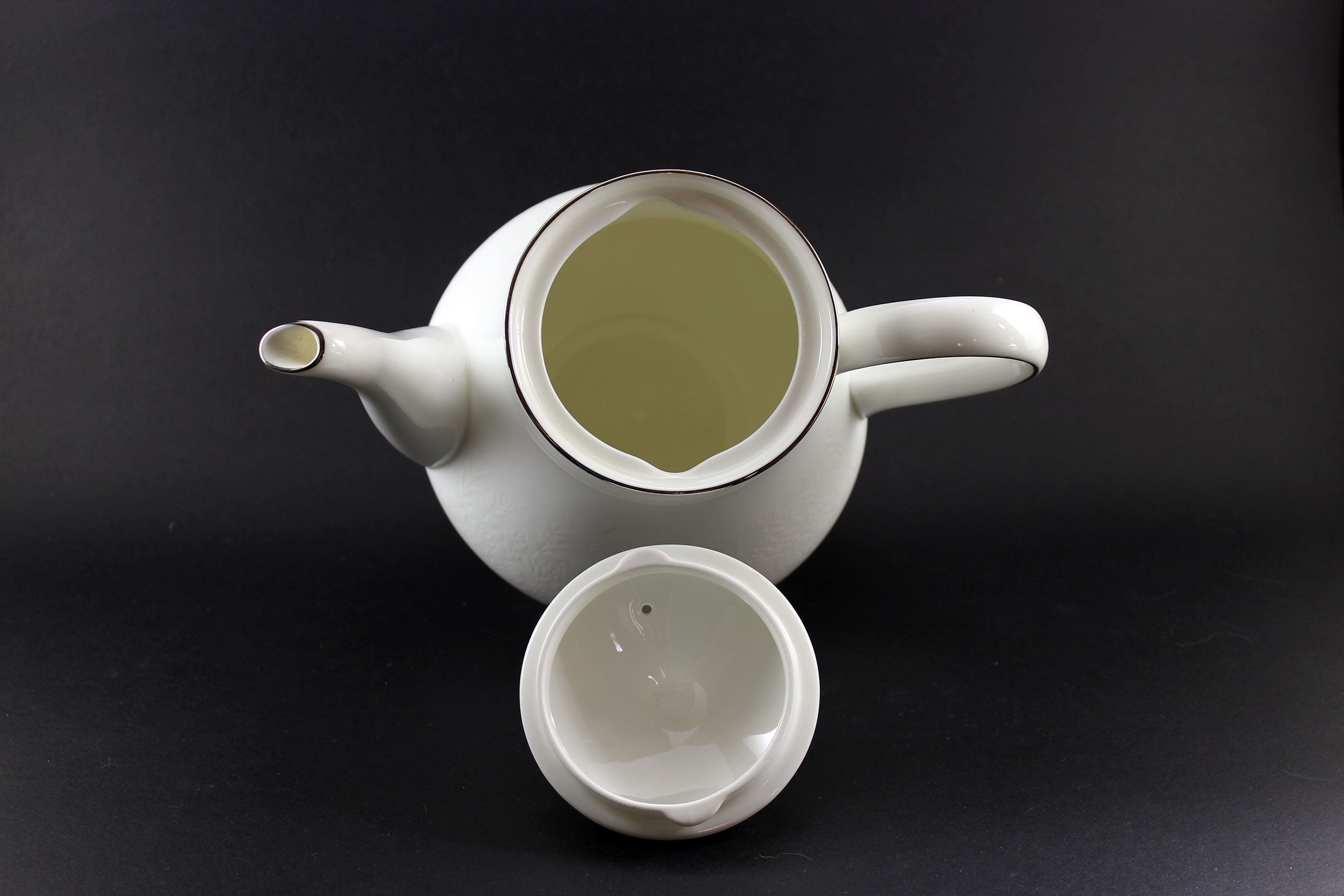 Wedgwood Silver Ermine Bone China, Teapot, Cream and Sugar