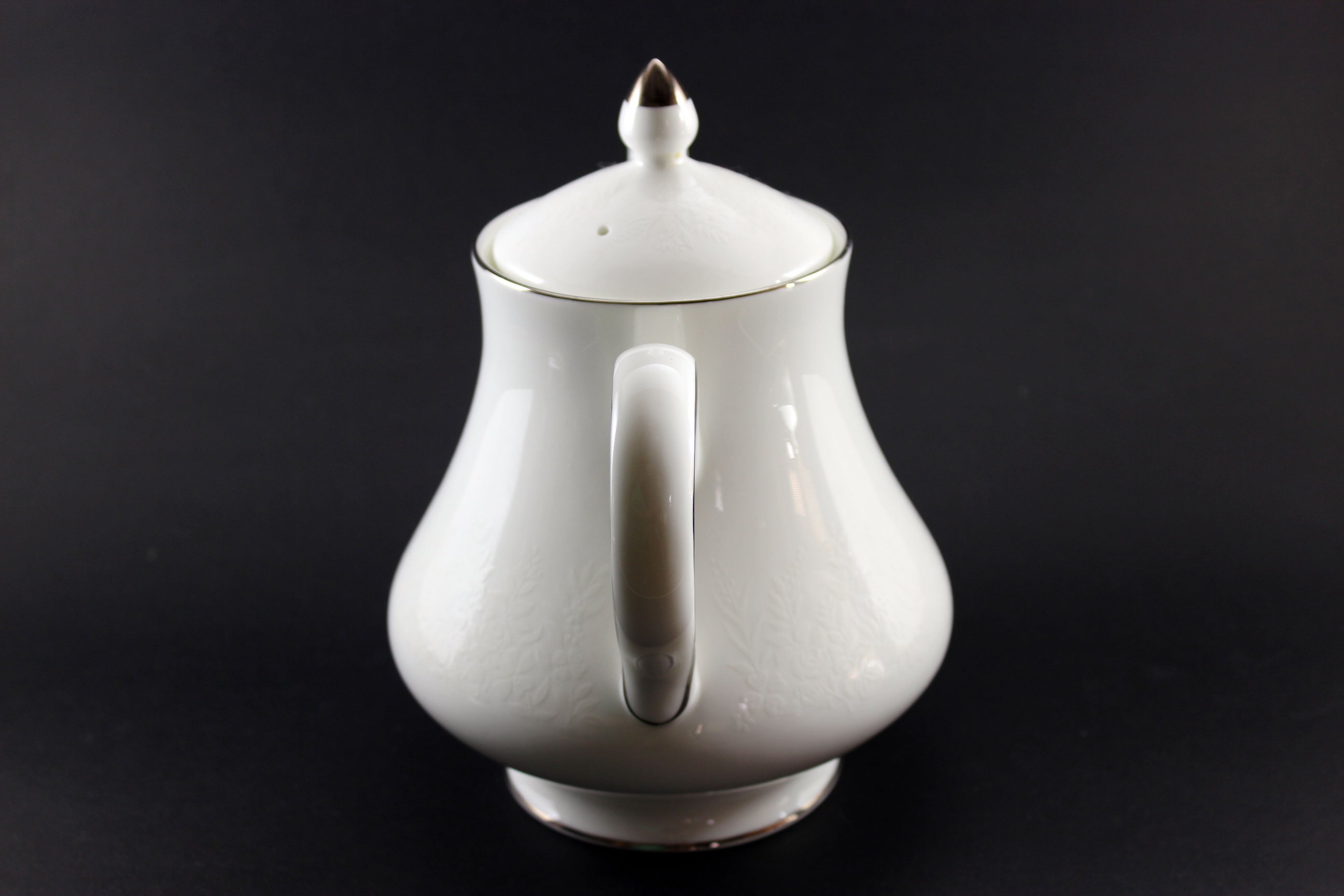 Wedgwood Silver Ermine Bone China, Teapot, Cream and Sugar