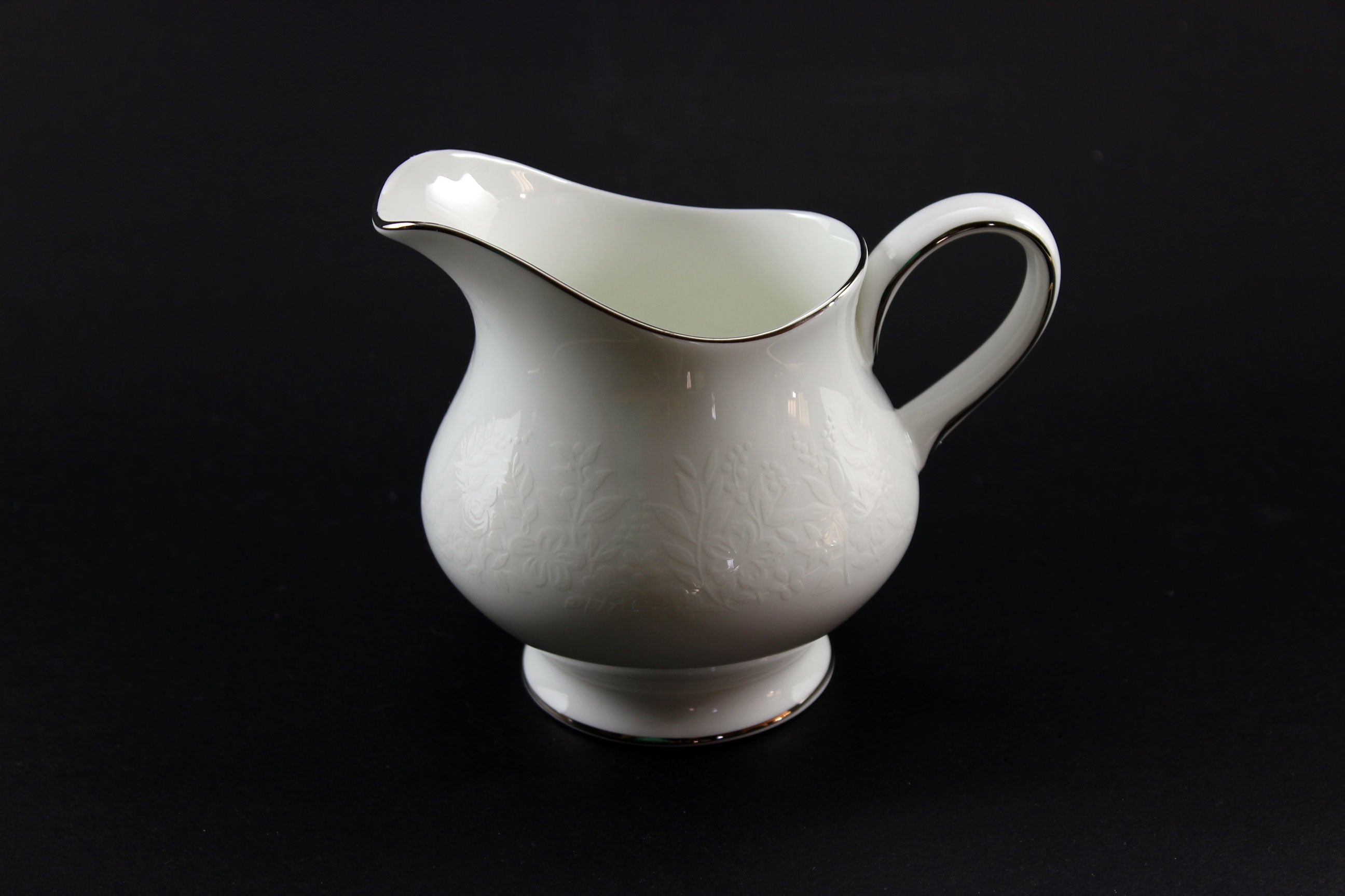 Wedgwood Silver Ermine Bone China, Teapot, Cream and Sugar