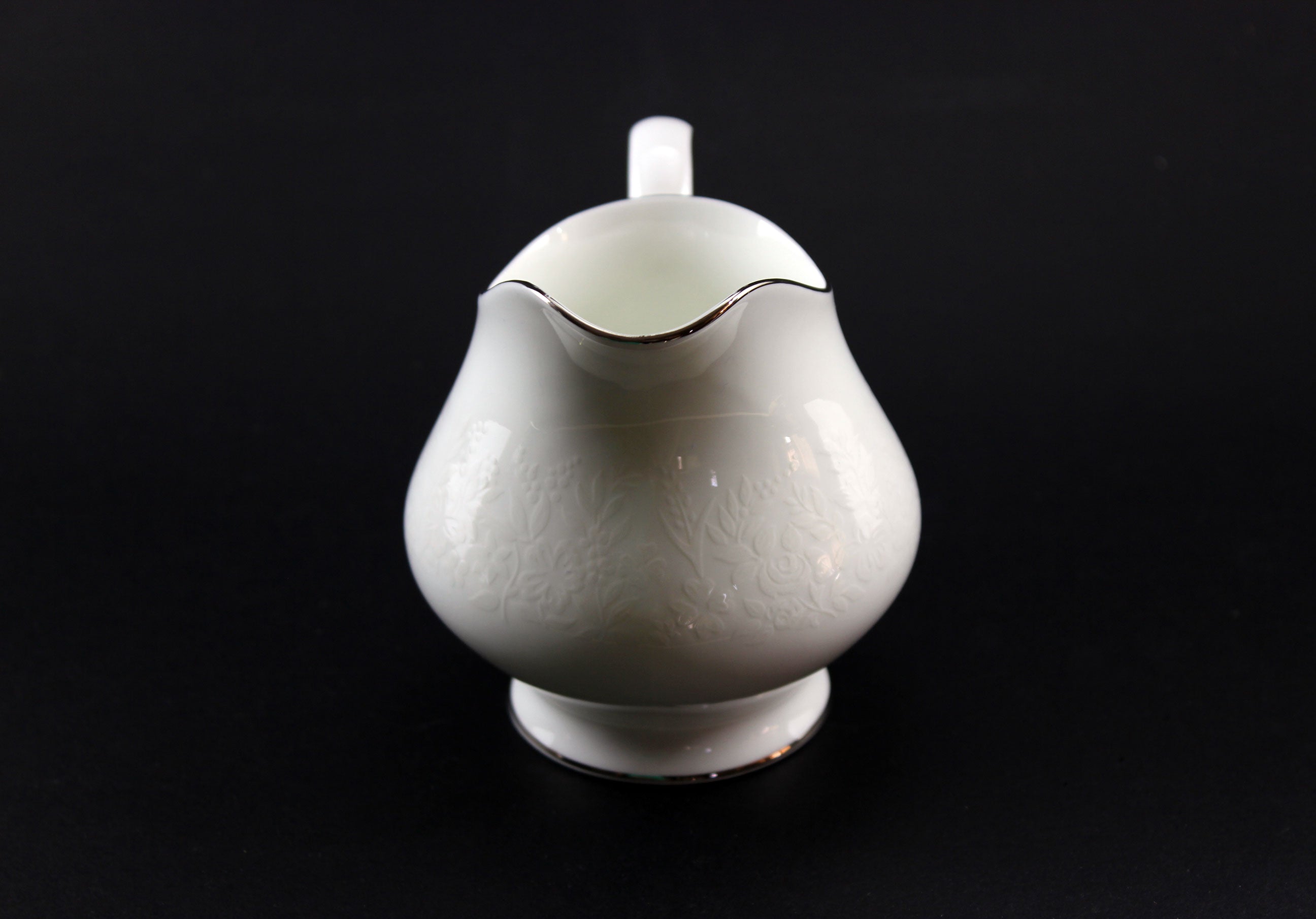 Wedgwood Silver Ermine Bone China, Teapot, Cream and Sugar