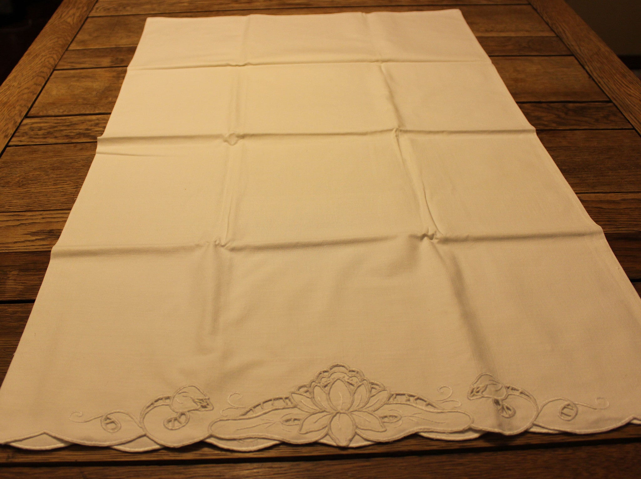 Embroidered White Work Pillowcases