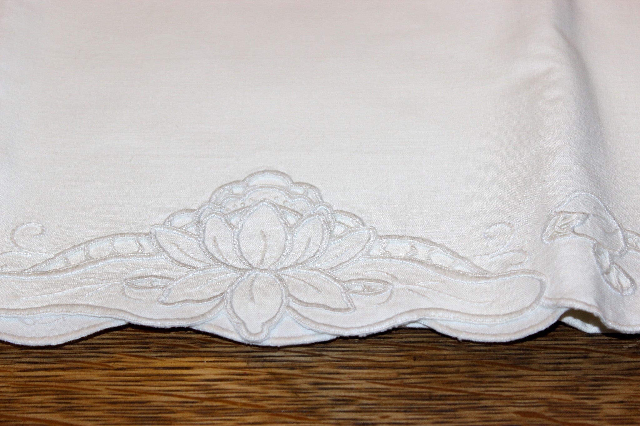 Embroidered White Work Pillowcases