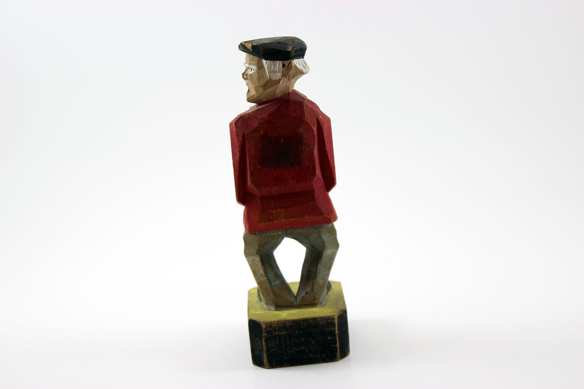 Folk Art Handcarved and Painted Wood Figurine