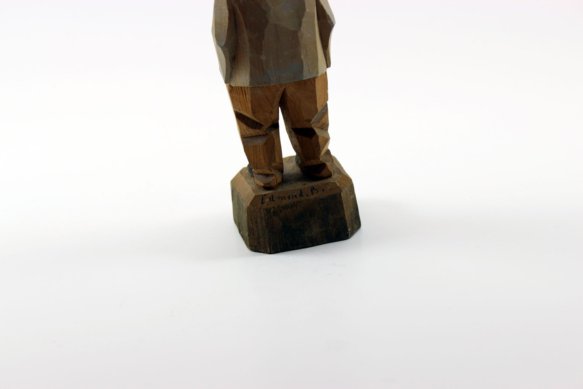 Folk Art Hand-carved, Painted Wood Figurine Older Gentleman