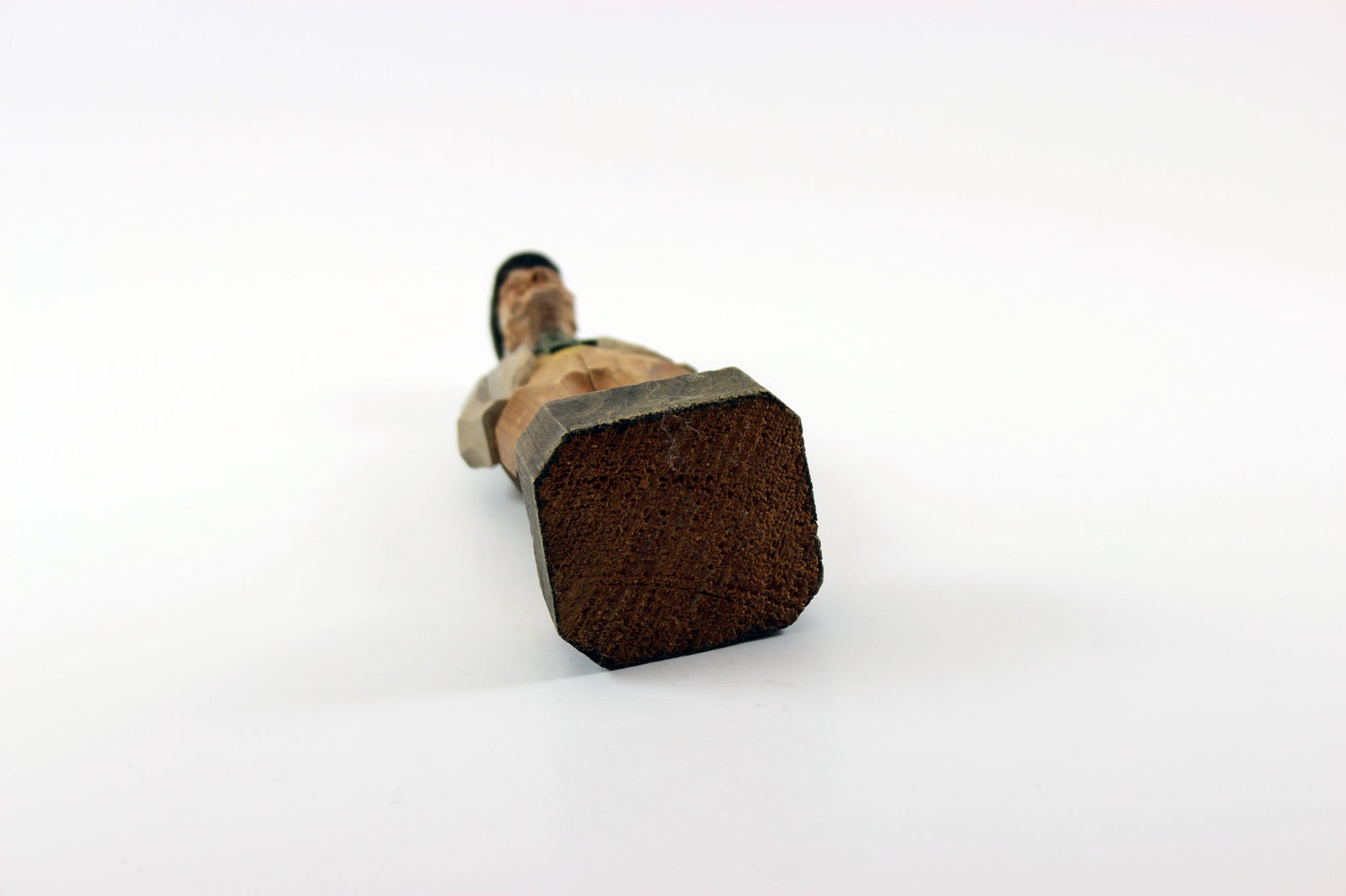 Folk Art Hand-carved, Painted Wood Figurine Older Gentleman