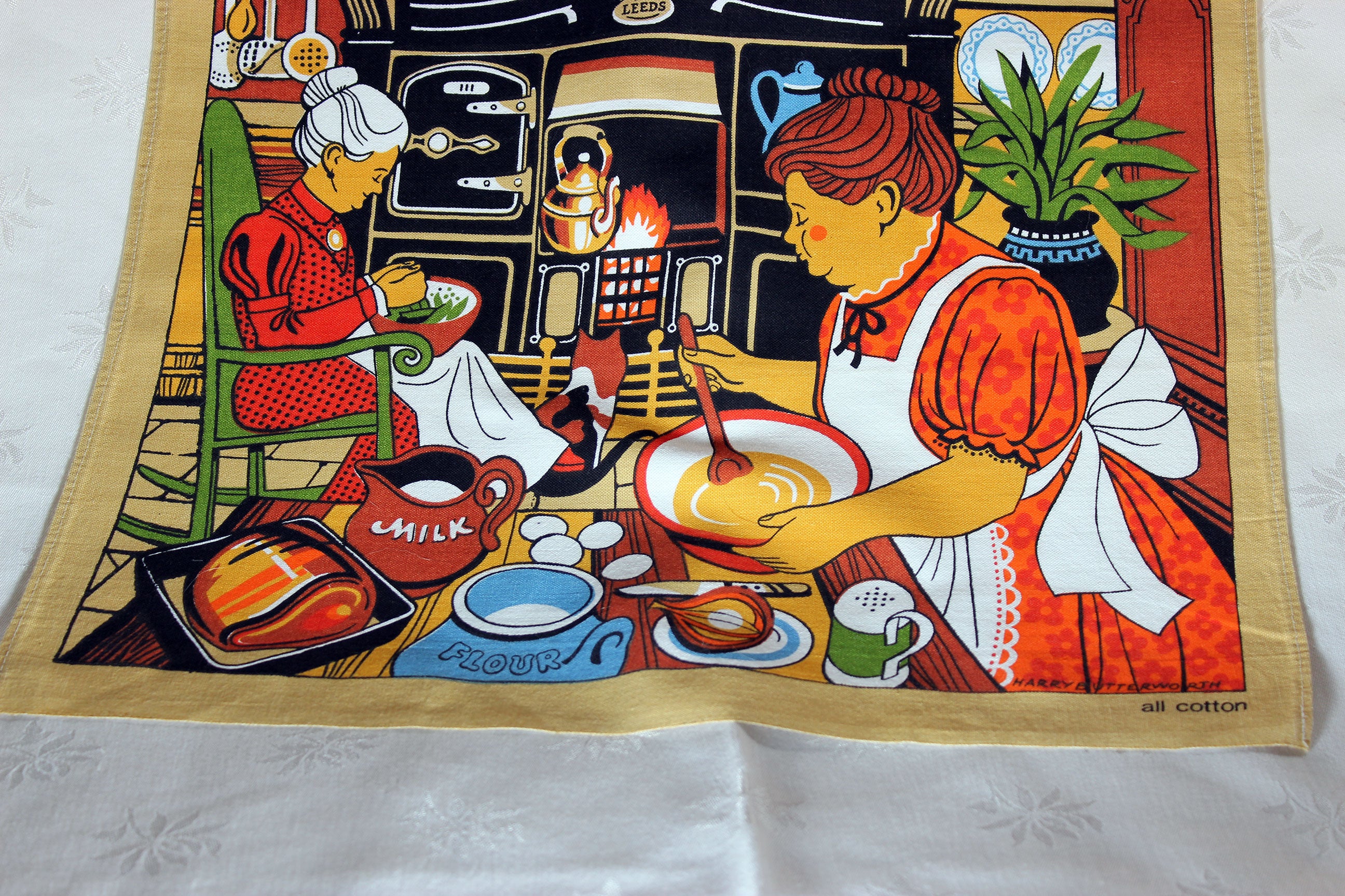 Cotton Tea Towel, Yorkshire Pudding, Harry Butterworth