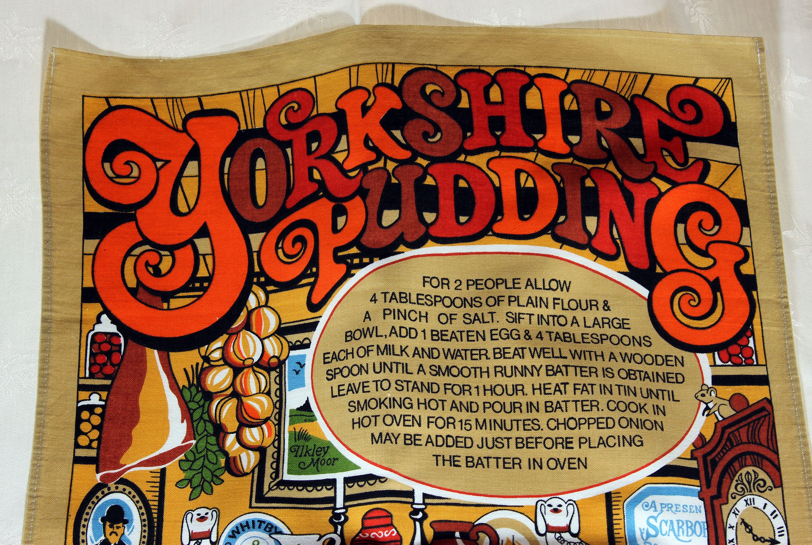 Cotton Tea Towel, Yorkshire Pudding, Harry Butterworth