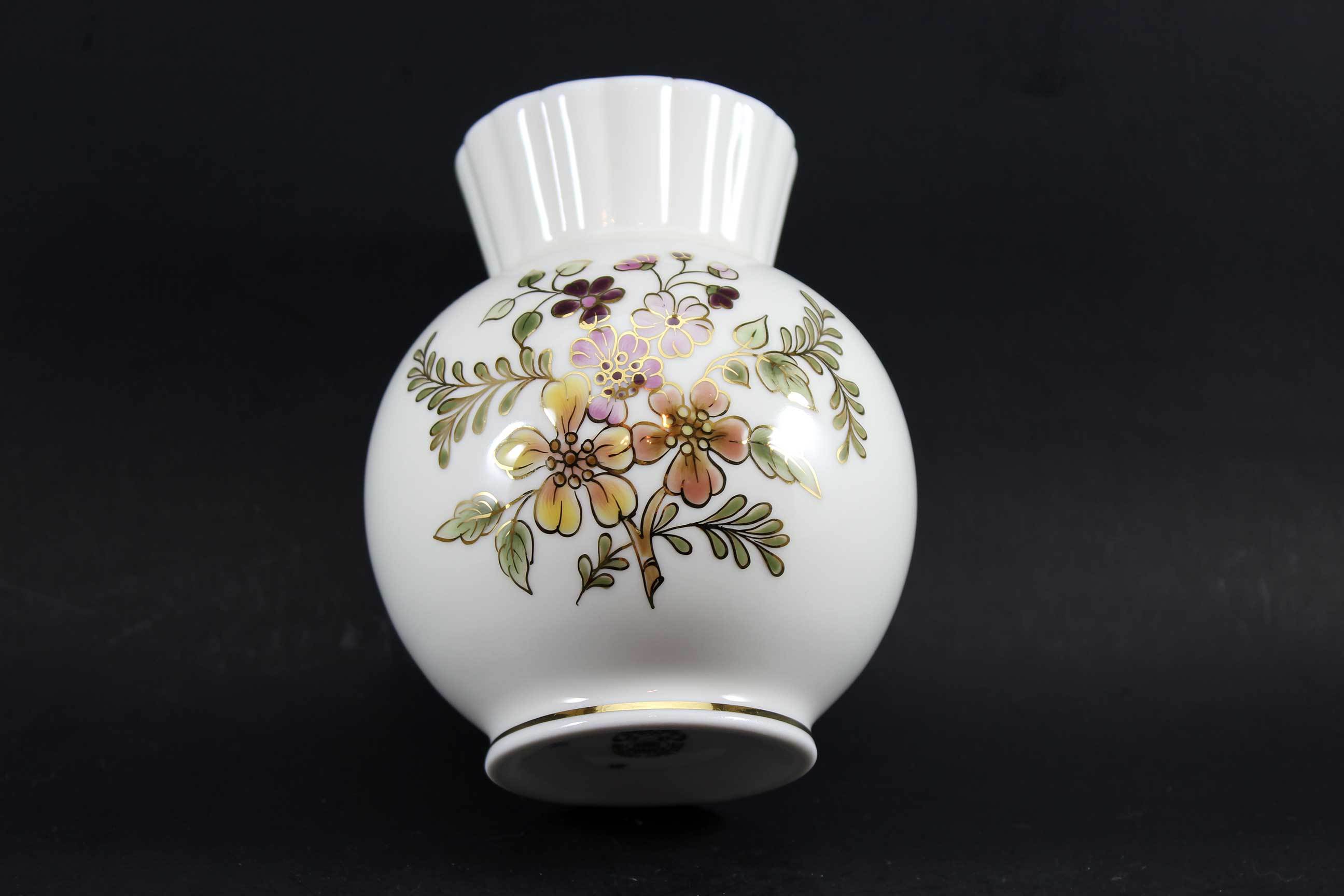 Zsolnay Porcelain, Hand Painted Vases and Trinket Box