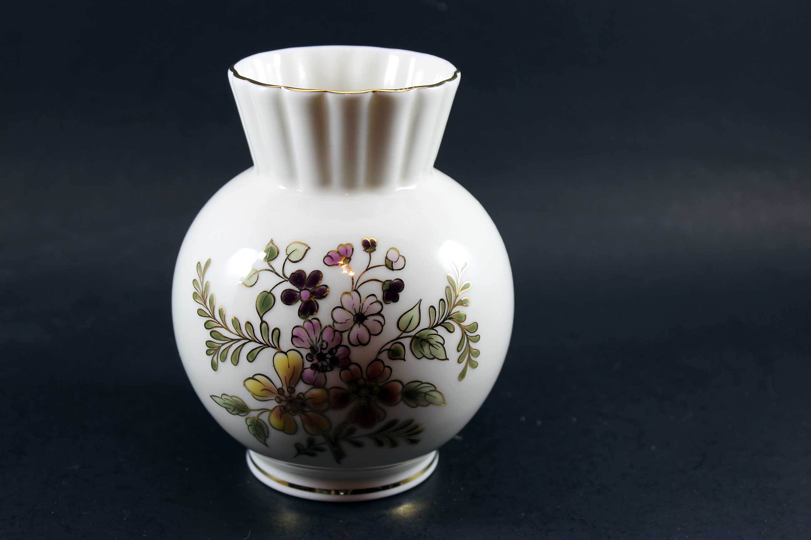 Zsolnay Porcelain, Hand Painted Vases and Trinket Box