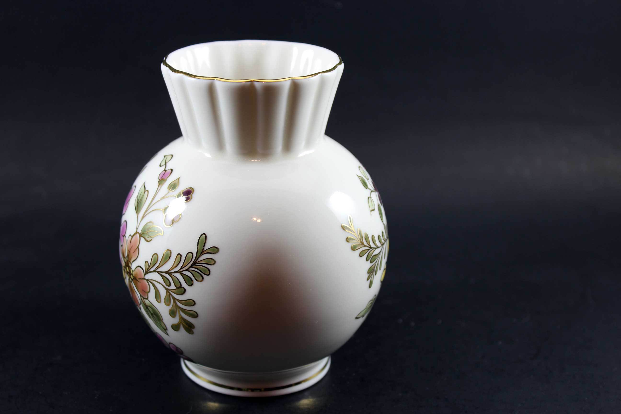 Zsolnay Porcelain, Hand Painted Vases and Trinket Box