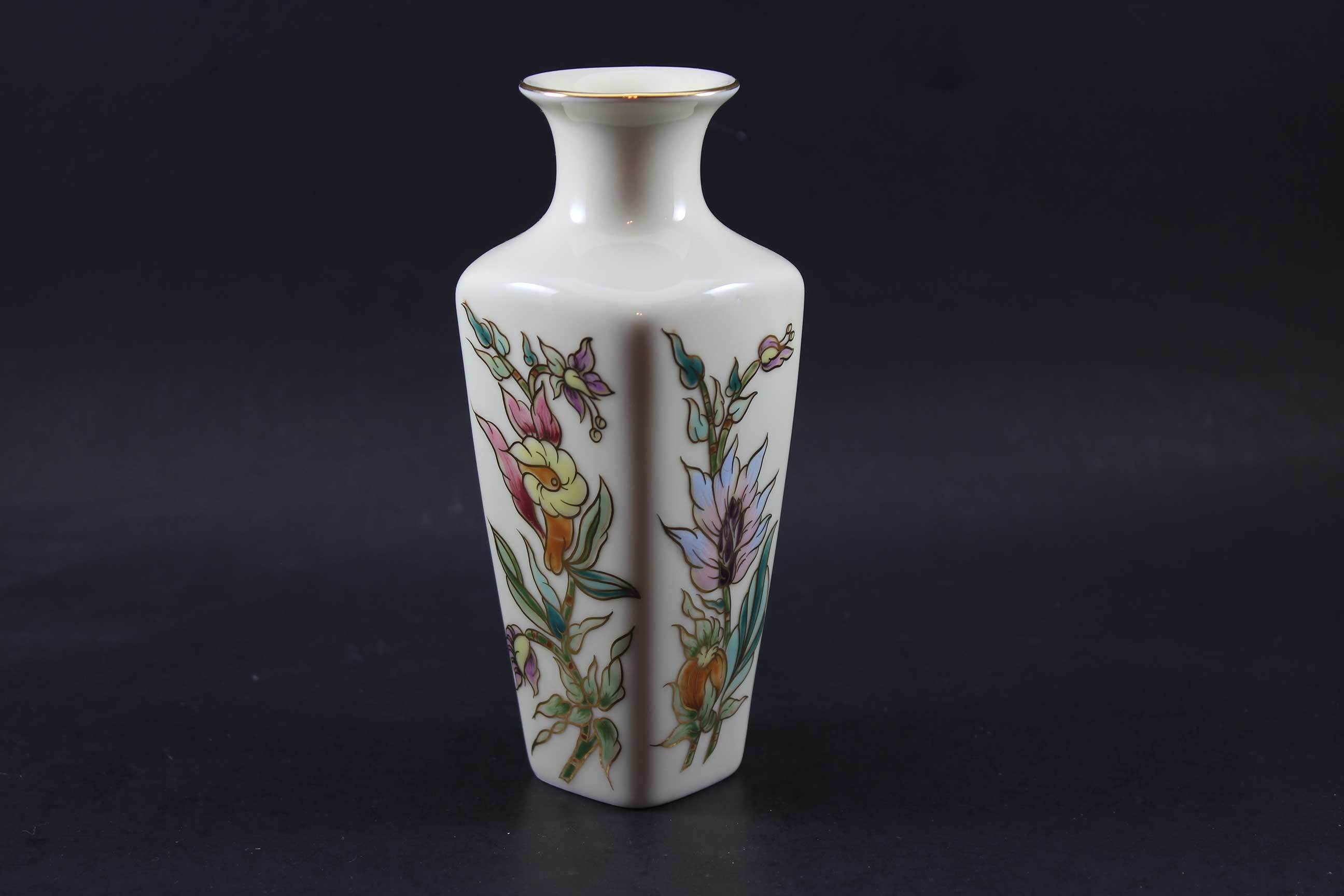Zsolnay Porcelain, Hand Painted Vases and Trinket Box