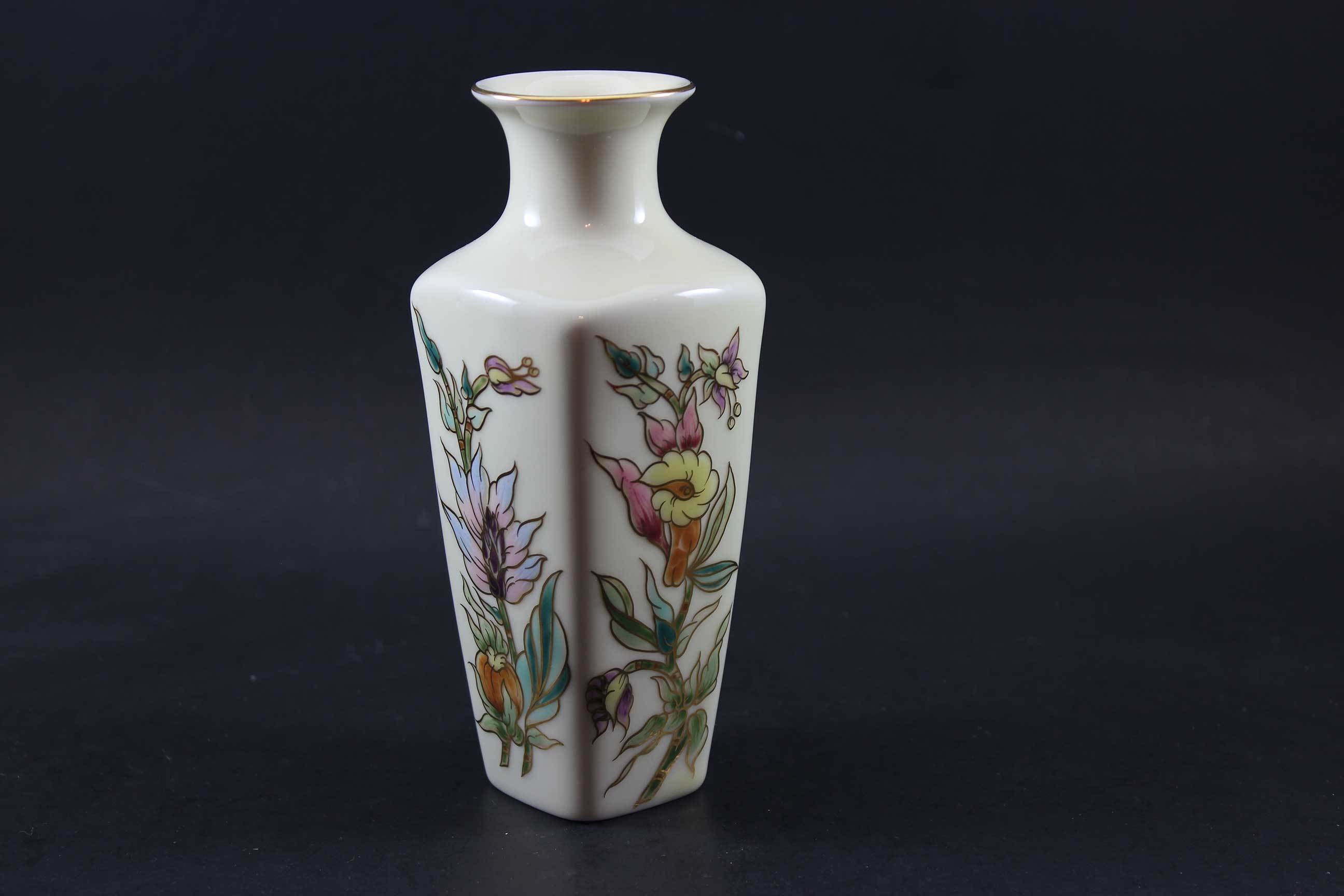 Zsolnay Porcelain, Hand Painted Vases and Trinket Box