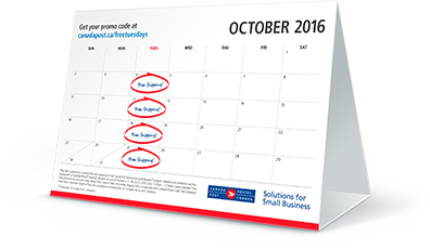 Free Shipping Tuesdays in October - From Canada Post