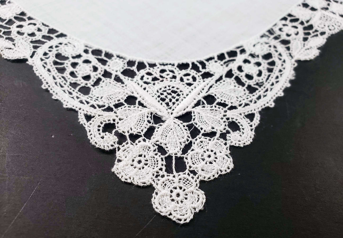 Linen and Lace Antique Handkerchief