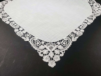 Linen and Lace Antique Handkerchief