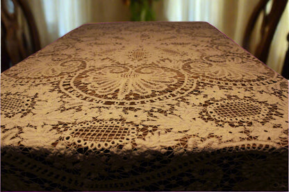 Vintage Battenburg Lace Tablecloth