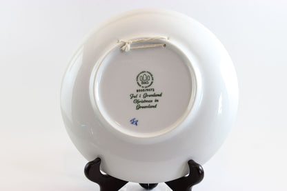 1972 Bing and Grondahl Christmas Plate Greenland with Dogsled and Village