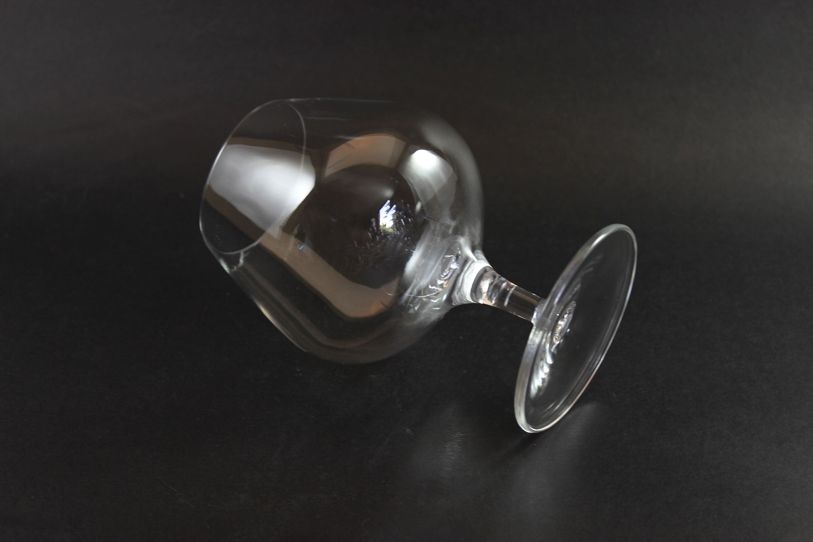 Blown Crystal Brandy or Cognac Glasses
