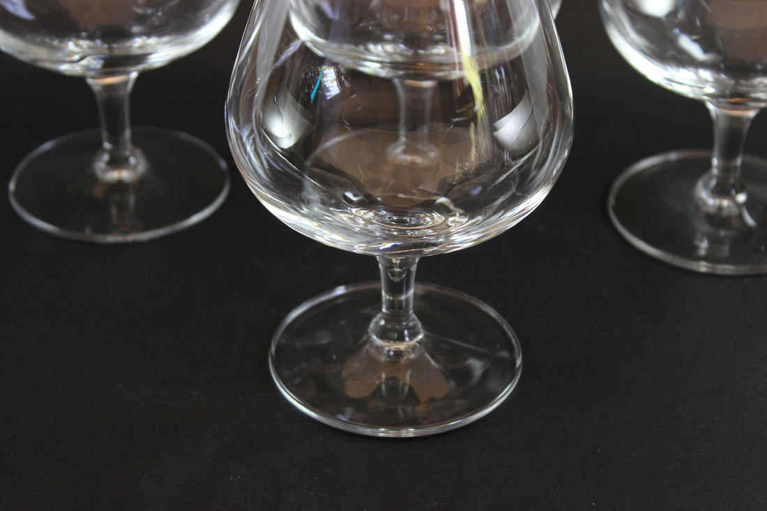 Blown Crystal Brandy or Cognac Glasses