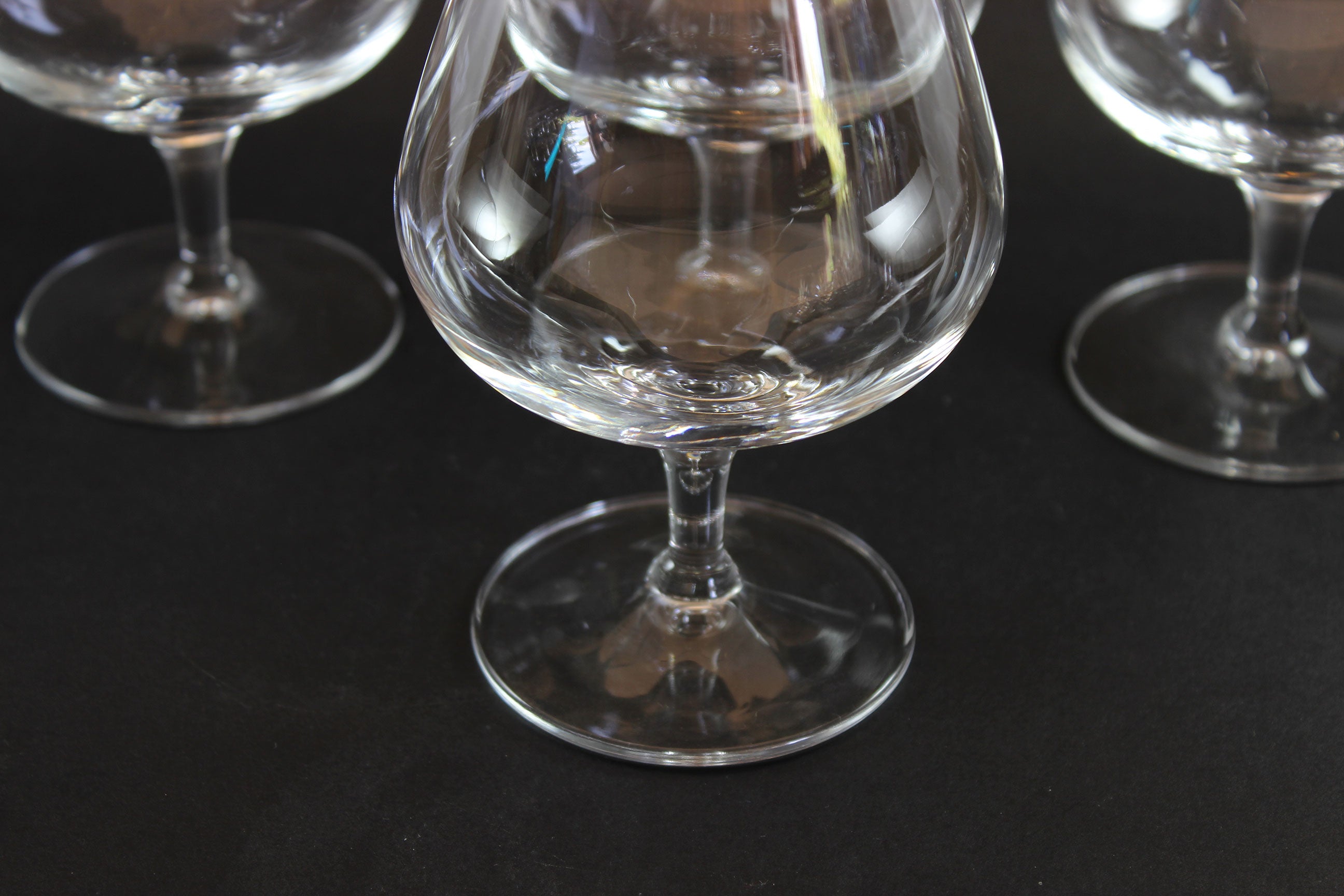 Blown Crystal Brandy or Cognac Glasses