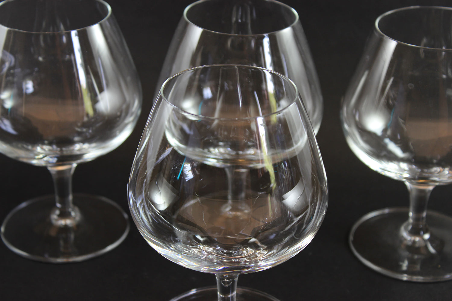 Blown Crystal Brandy or Cognac Glasses