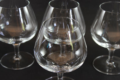 Blown Crystal Brandy or Cognac Glasses