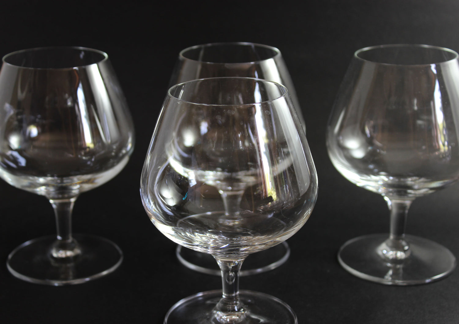 Blown Crystal Brandy or Cognac Glasses